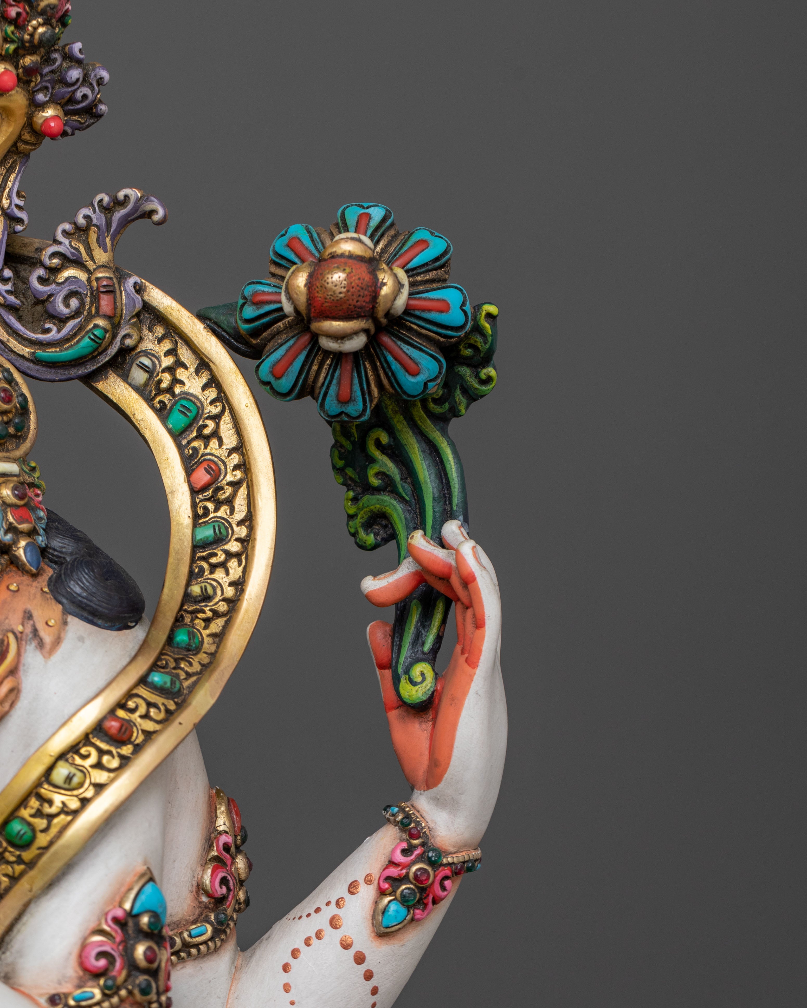 Four-Armed Divine Chenrezig | Buddhist Sculpture