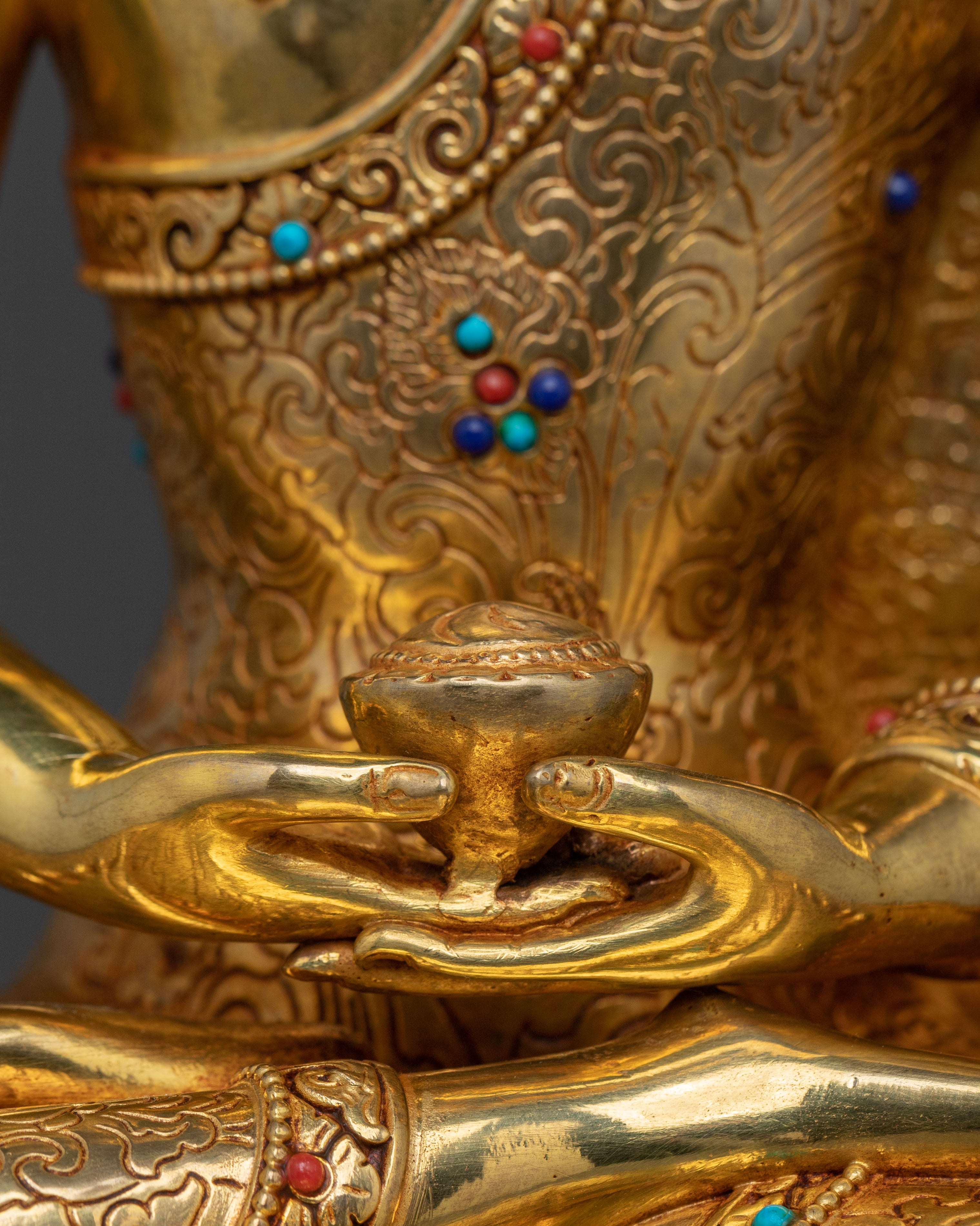 Amitabha Buddha Golden Statue | Buddhist Home Decor