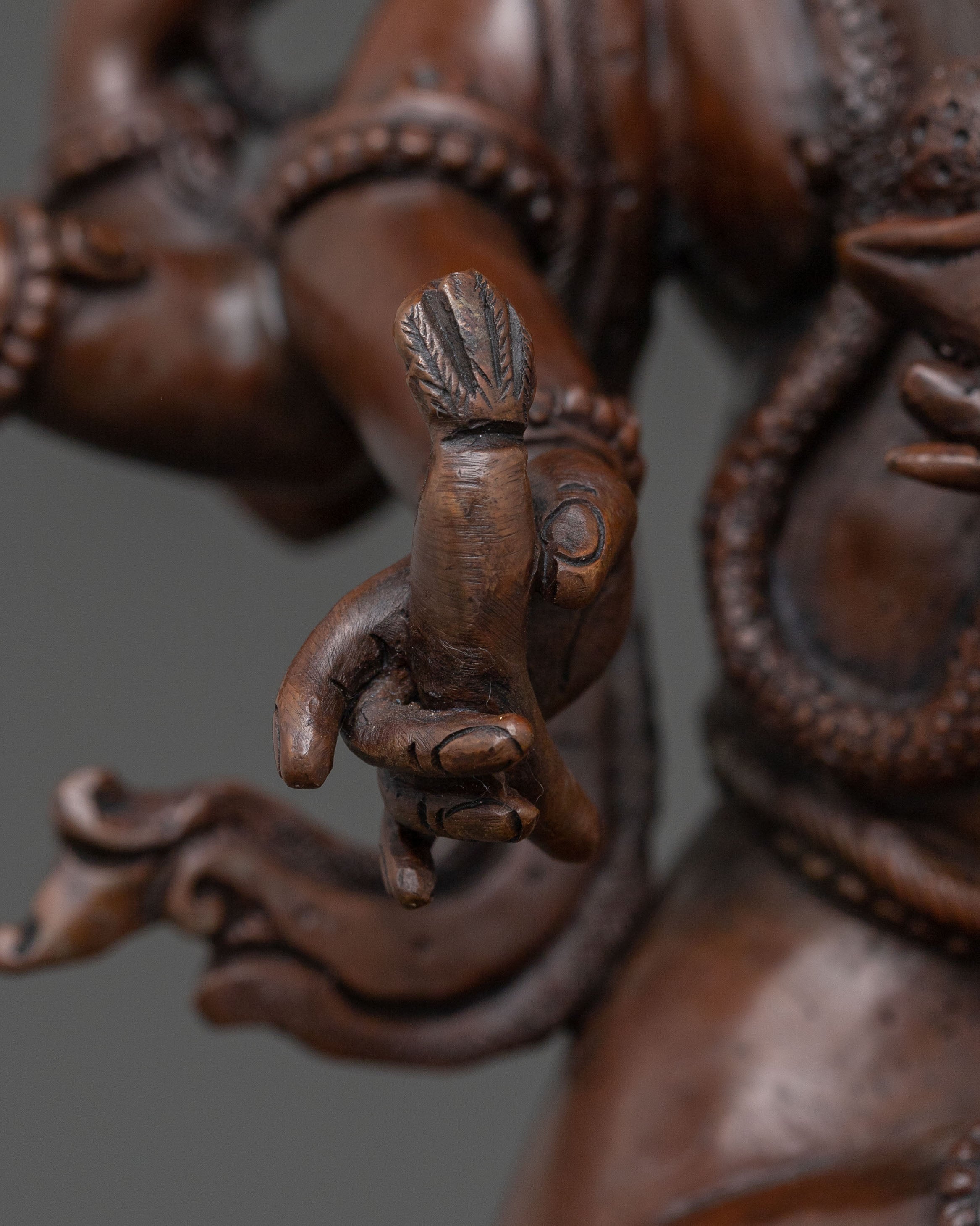God Ganesh: Oxidized Copper Handcrafted Sculpture