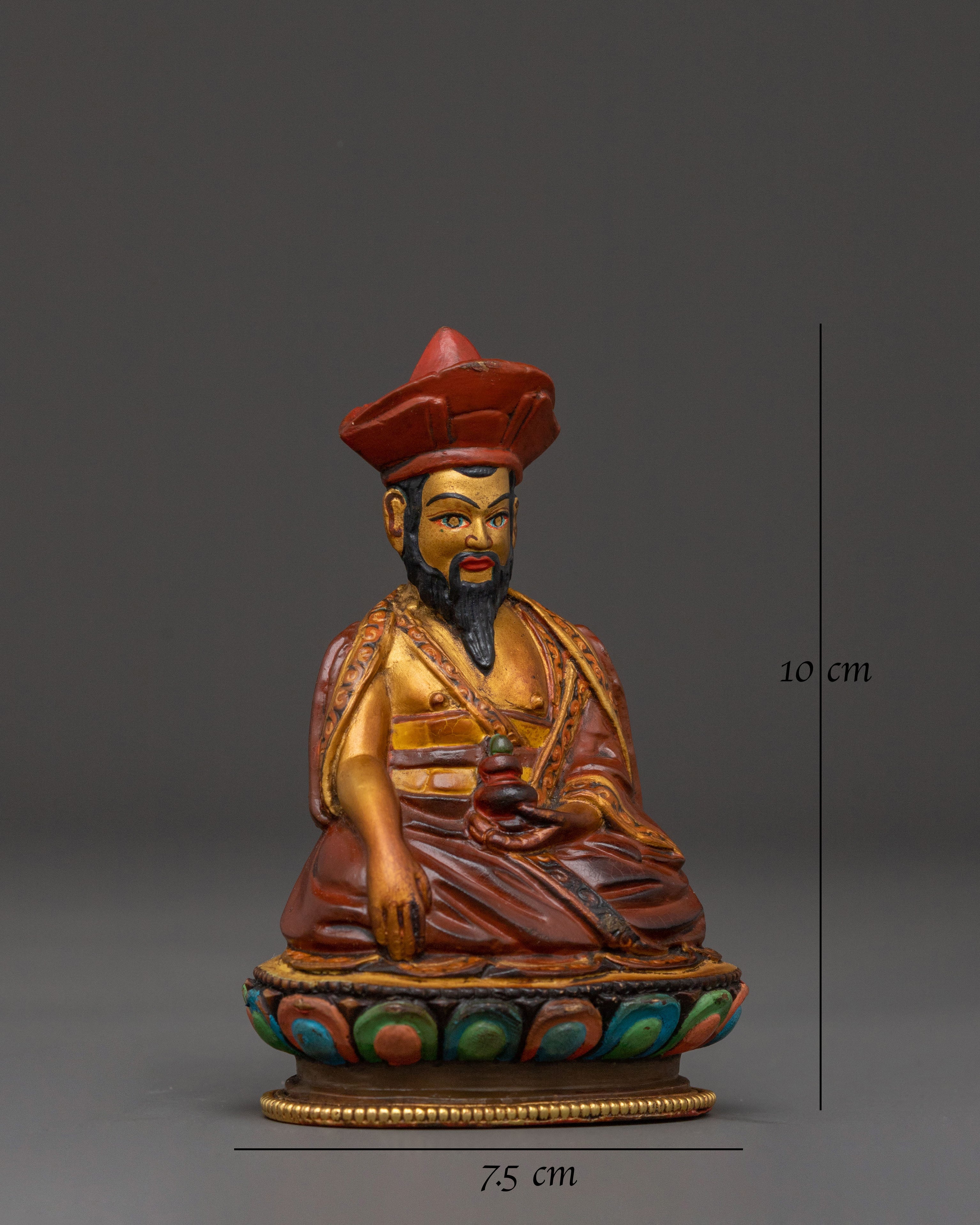 Buddhist Master Guru Shapdum Statue – Handcrafted Copper Sculpture