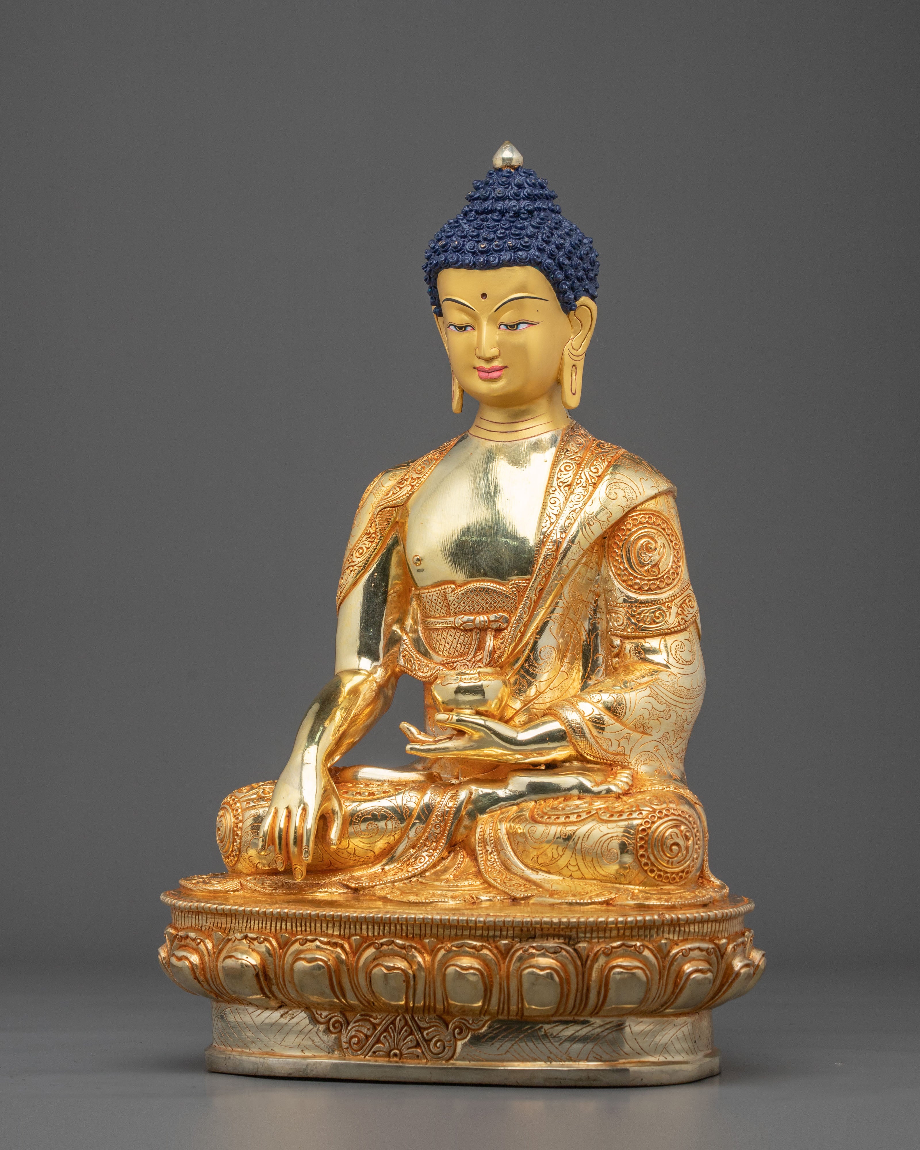 Shakyamuni Buddha Statue | Golden Meditative Figurine