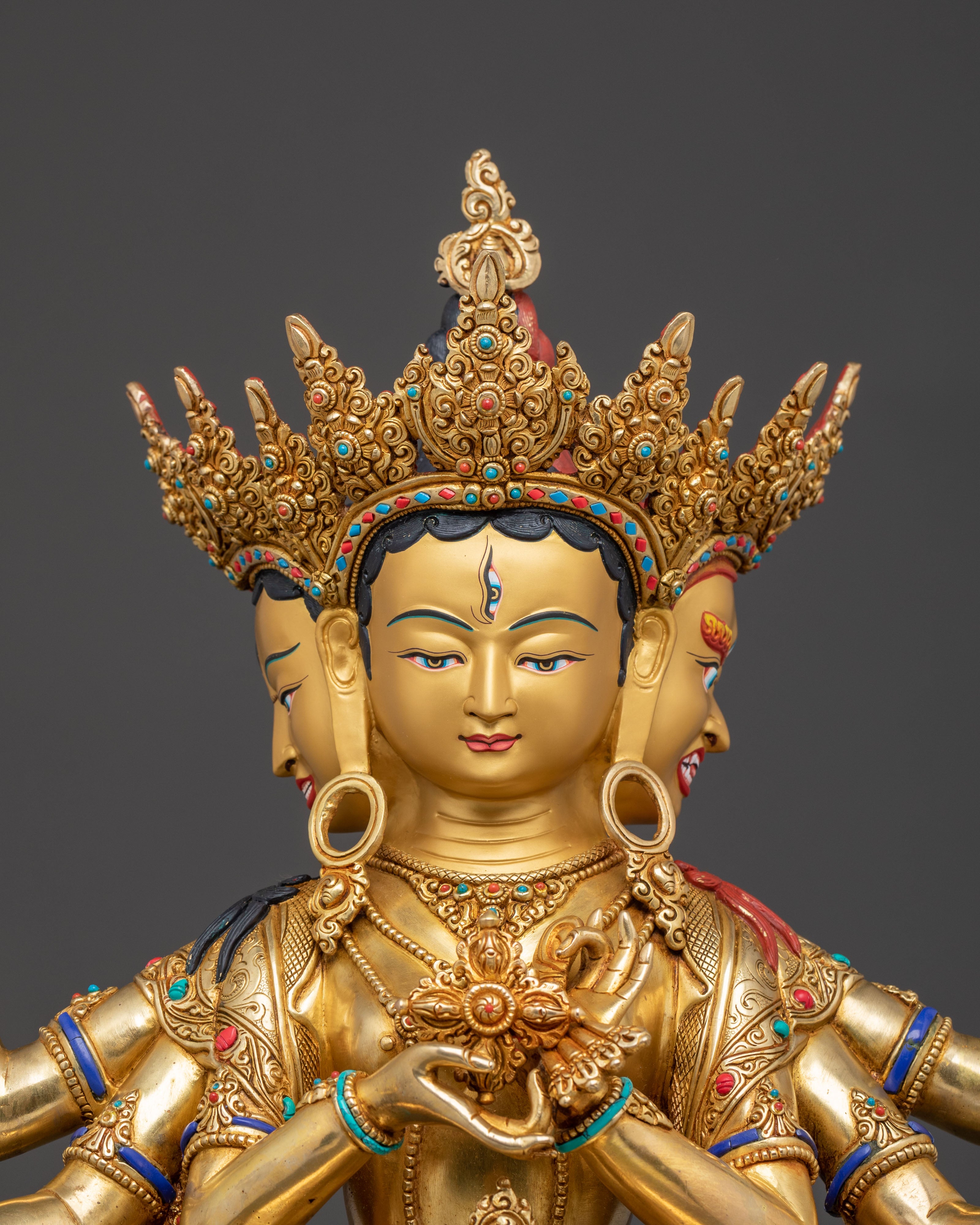 Namgyalma Divine Statue - Exquisite 24K Gold Gilded