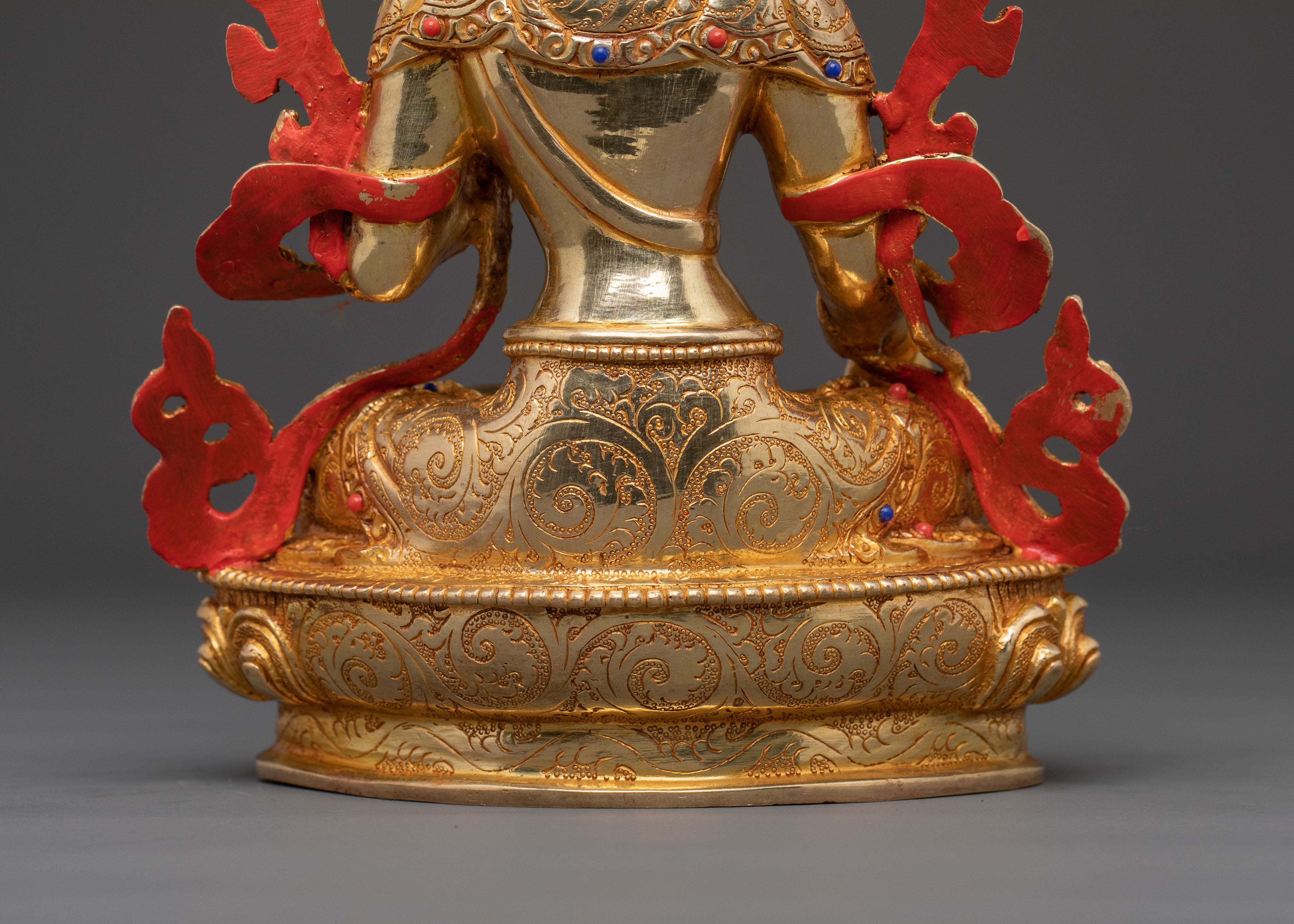 Golden White Tara Divine Statue – Serene Gilded Copper