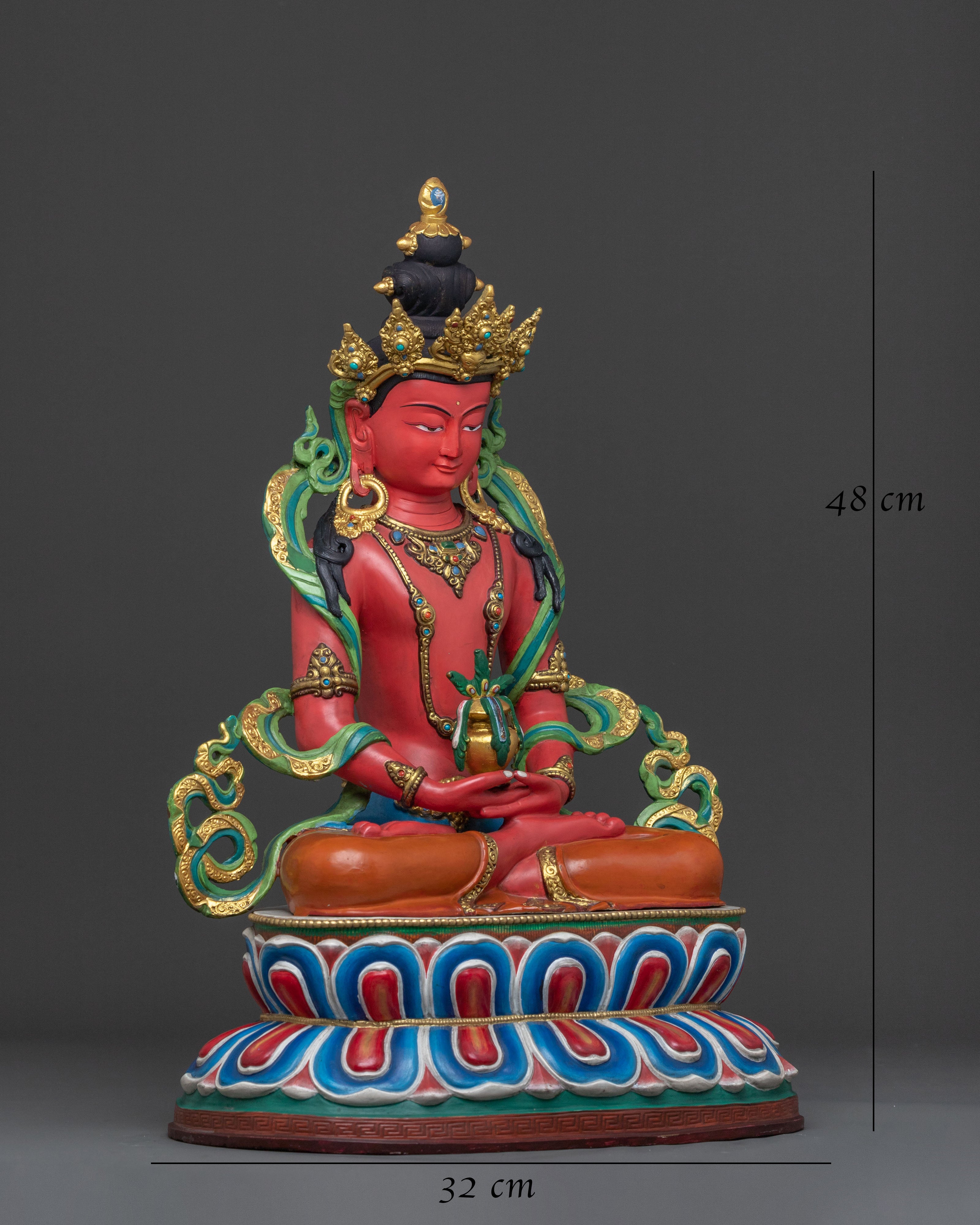 Amitayus Devotional Statue | Spiritual Decor for Longevity