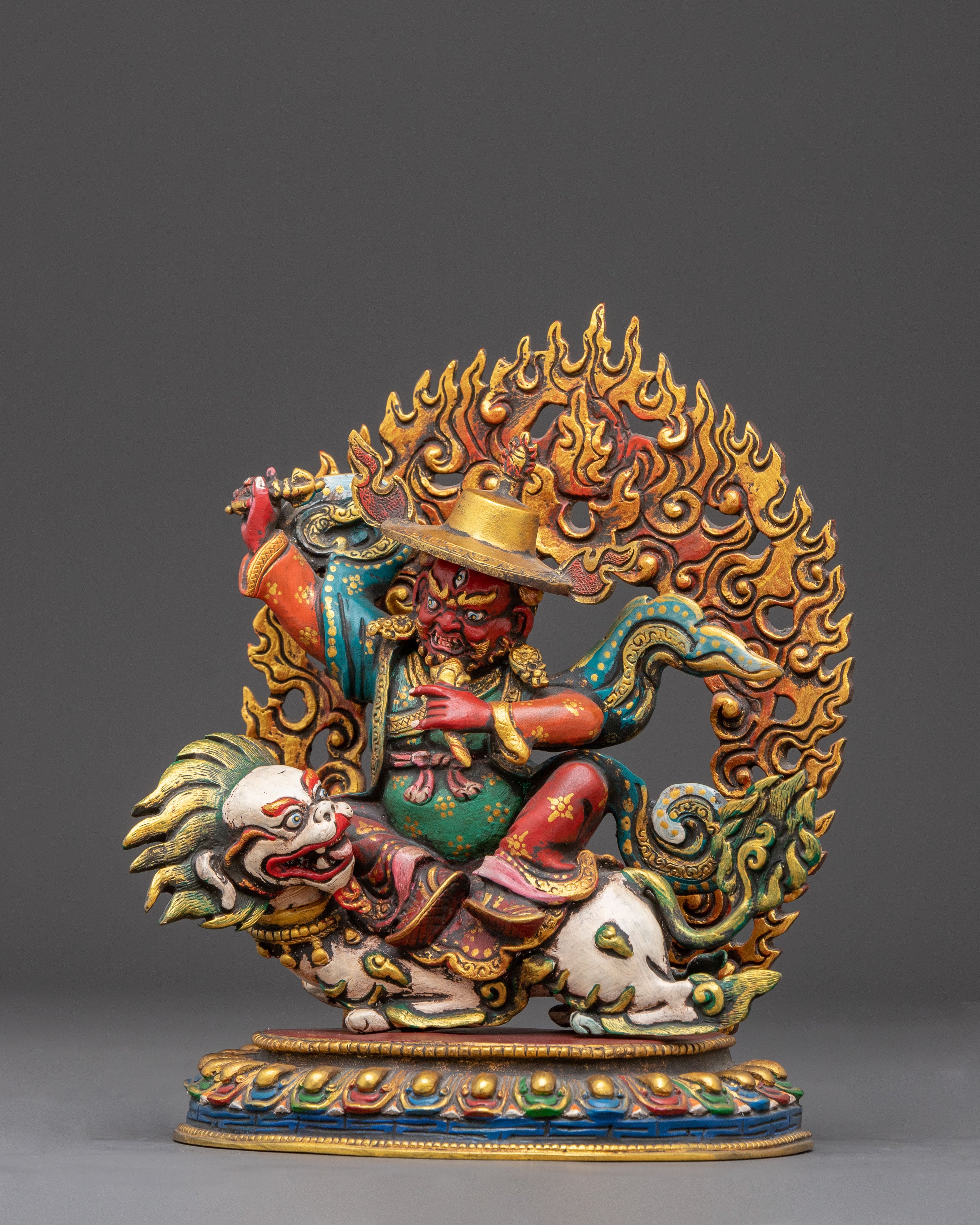 Dojre Legpa Handcrafted Statue | Tibetan Wrathful Deity of Protection
