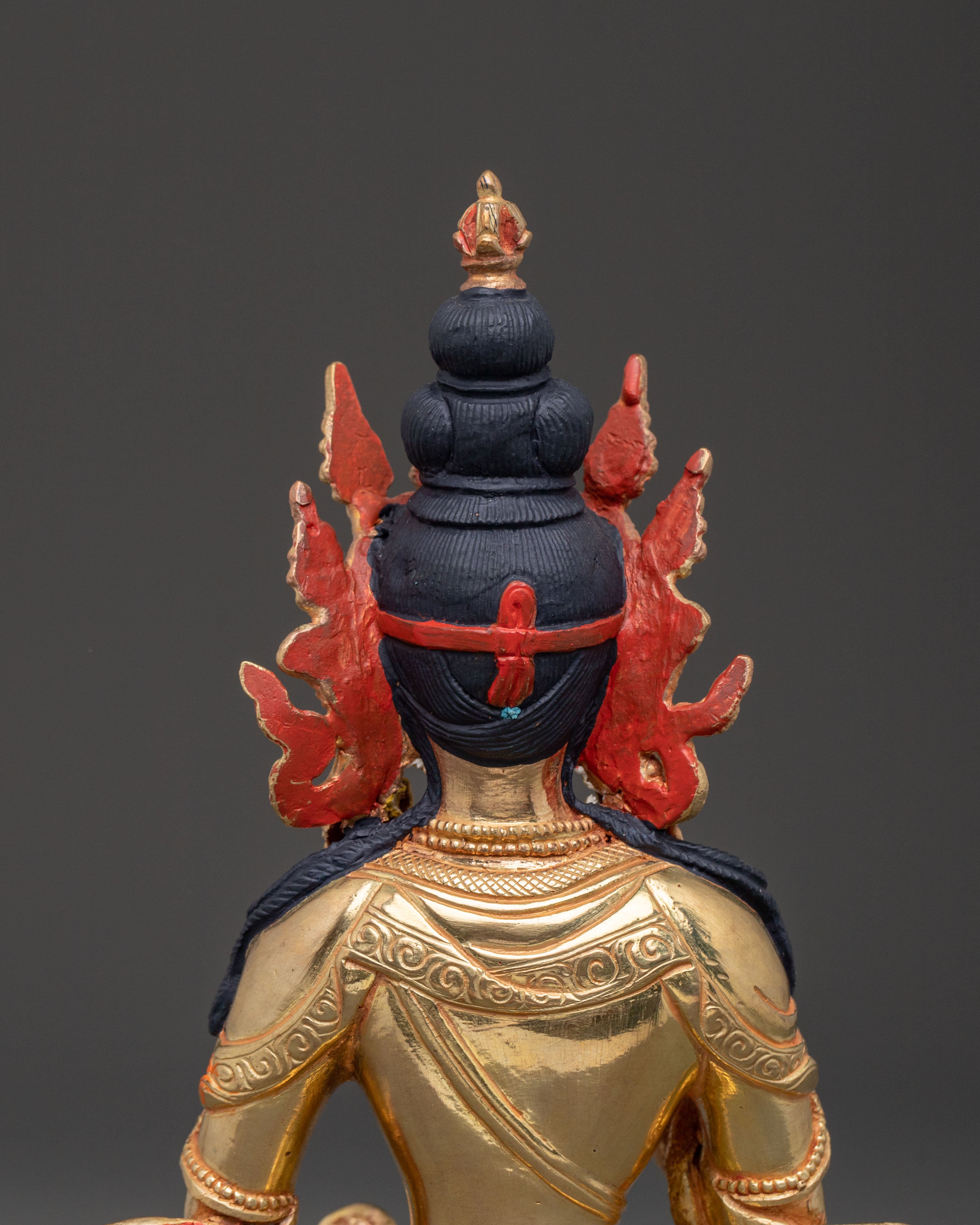 Vajrasattva Statue 24K Gold Gilded Statue: Central Deity