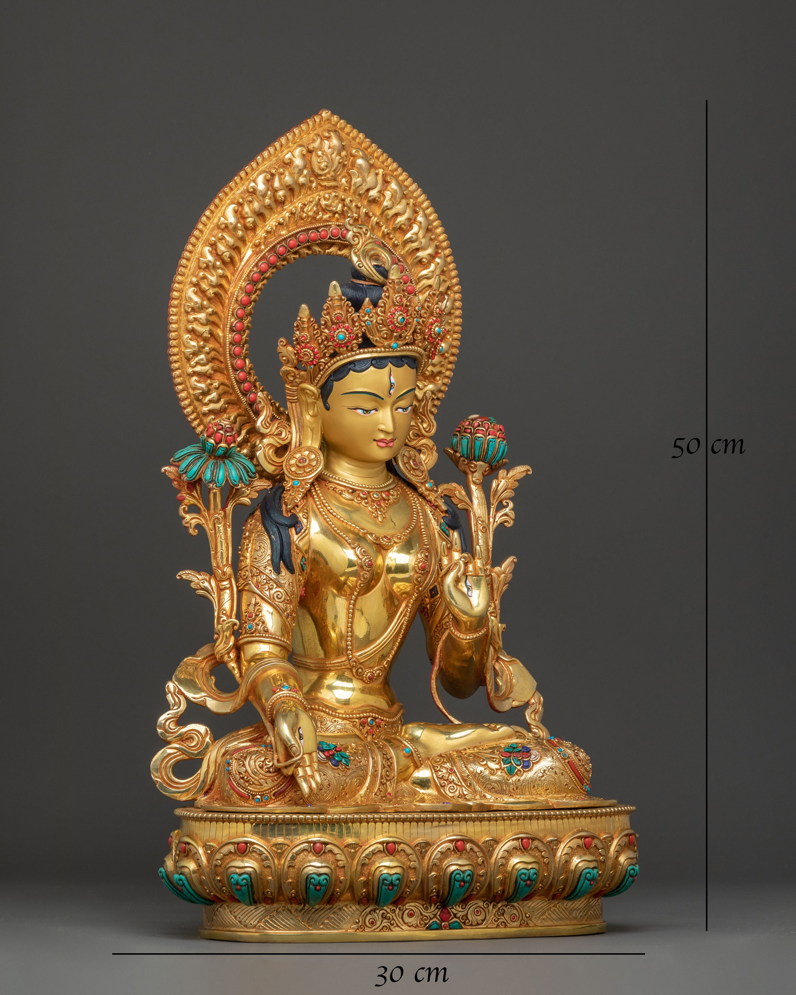 Peaceful White Tara Buddha Statue