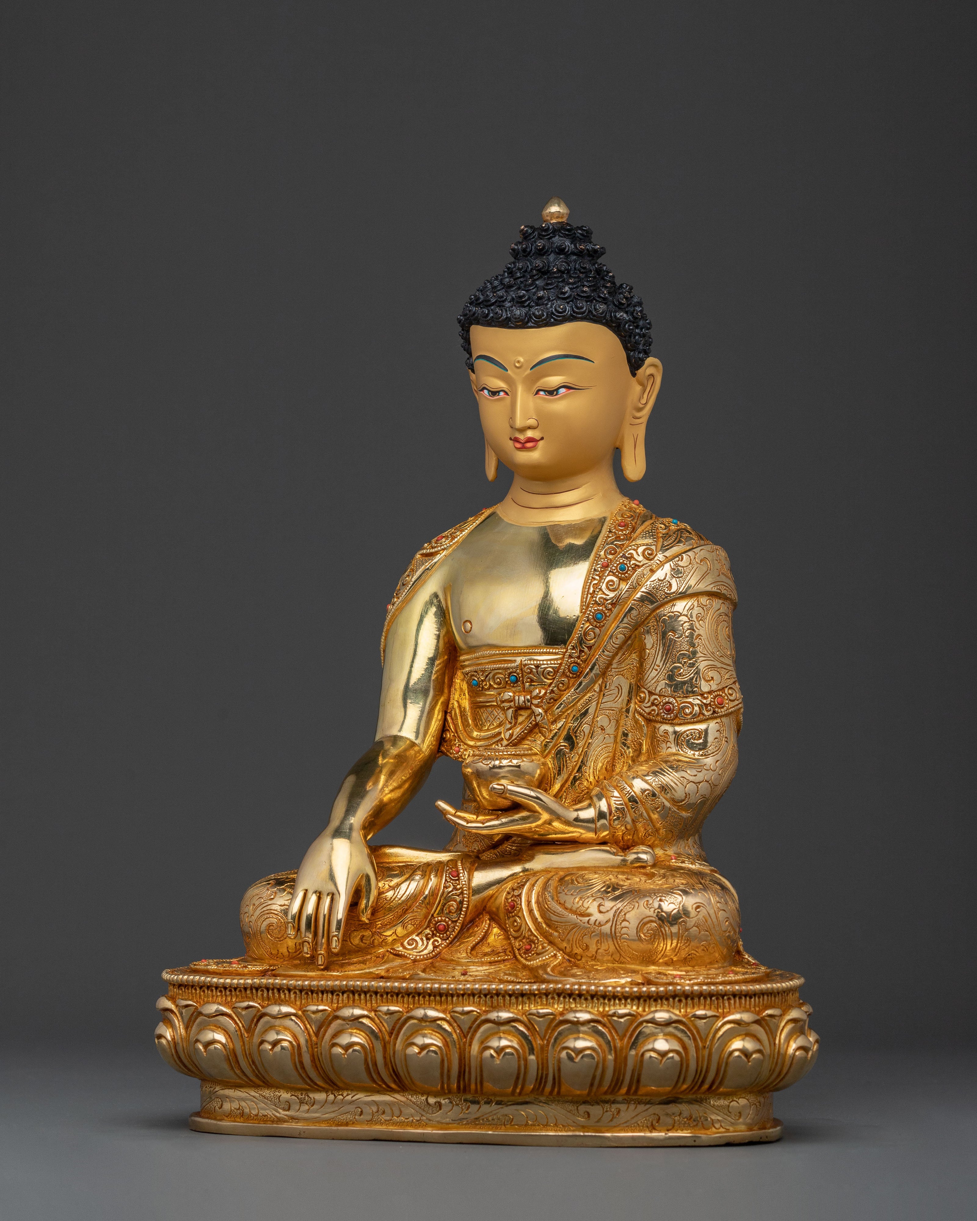 Golden Shakyamuni Buddha Meditation Statue | Home Decor