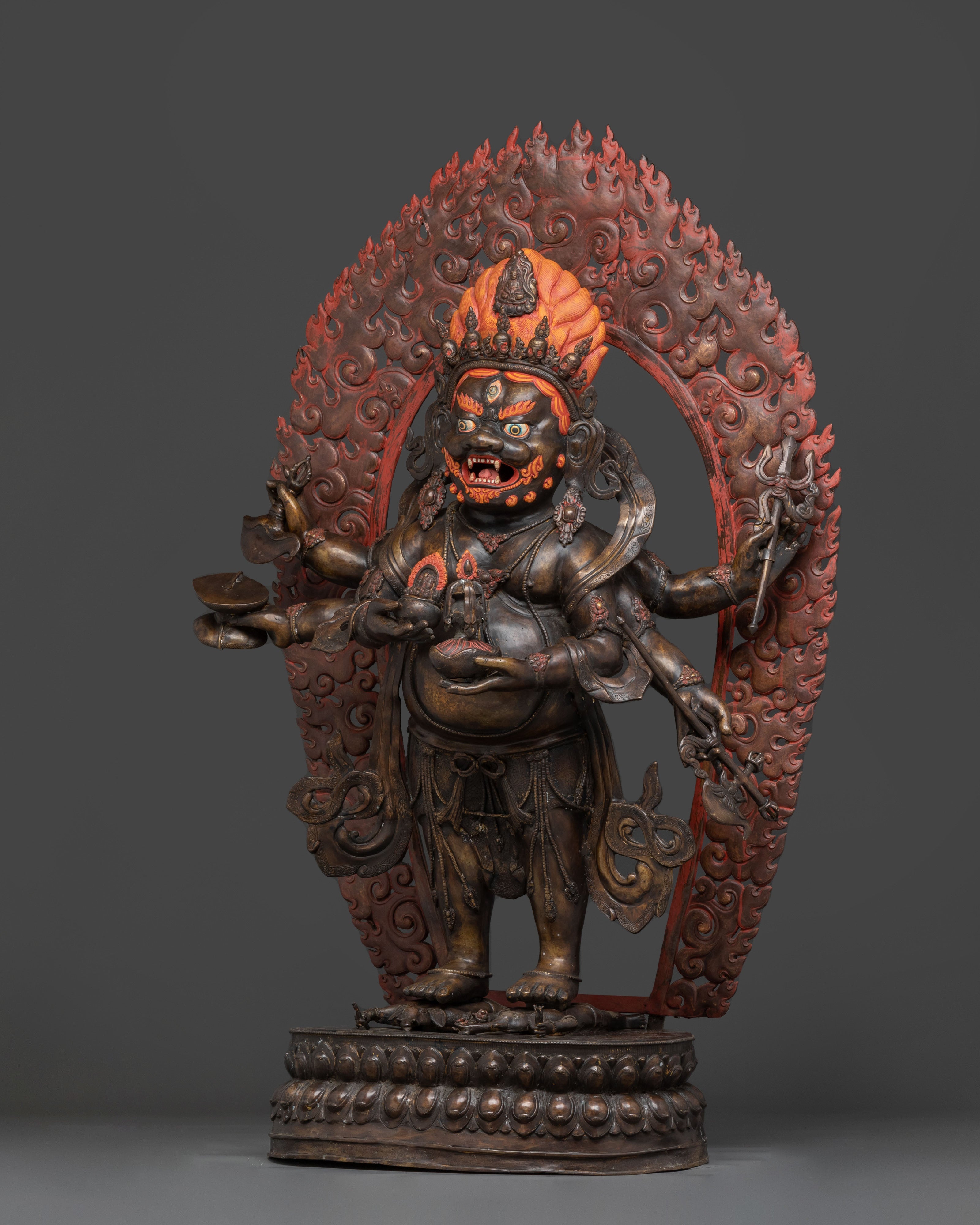 White Mahakala Statue | Tibetan Buddhist Protector