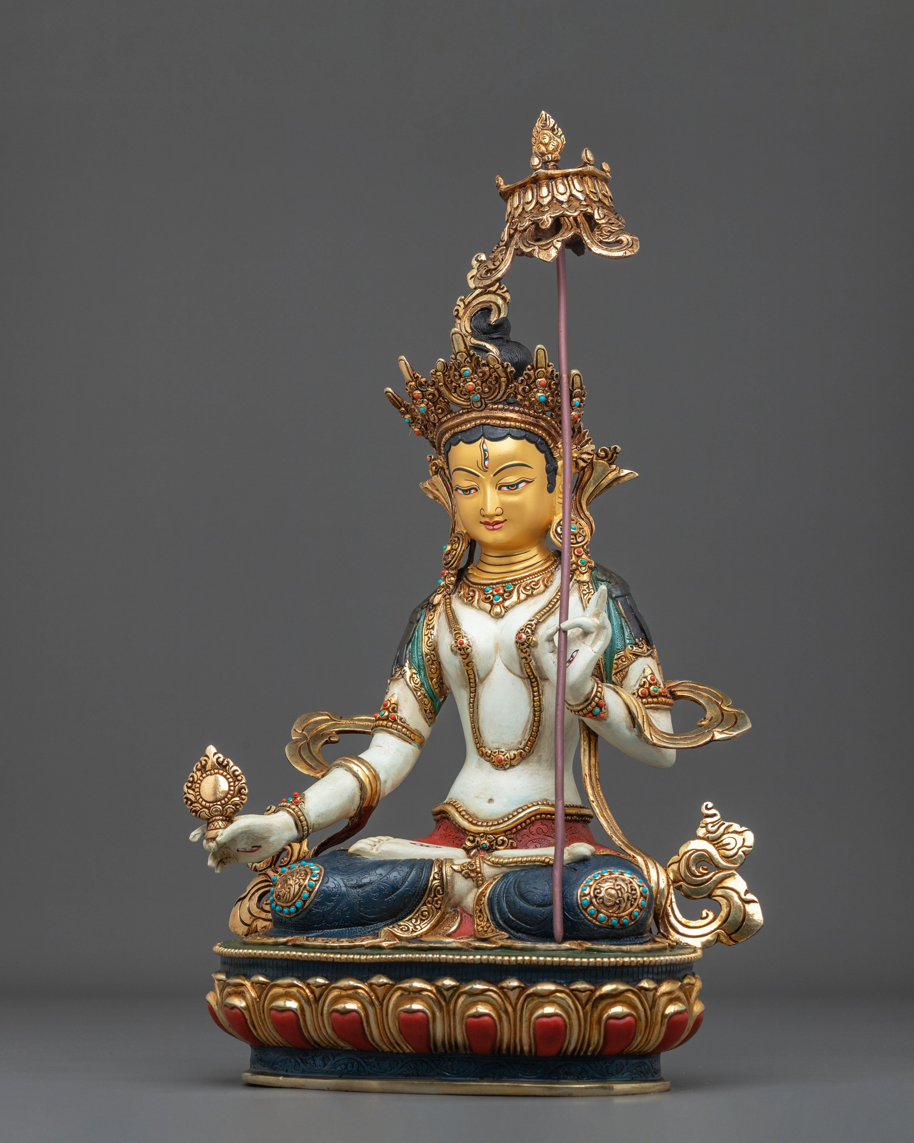 Goddess Dukar Statue | 24K Gold Gilded Copper