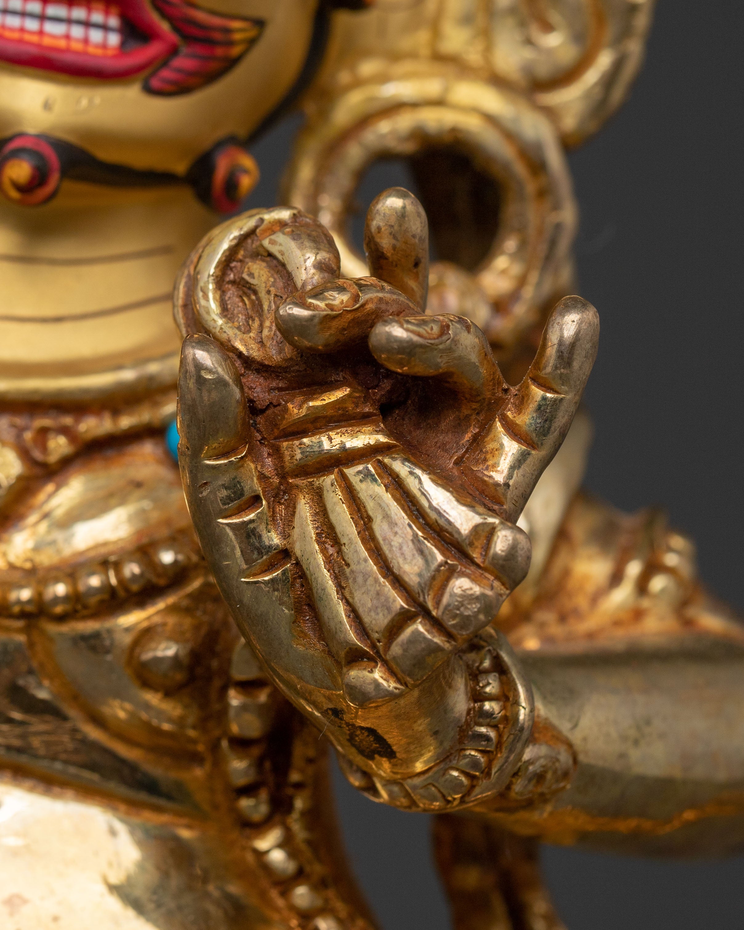 Thunderbolt Holder Vajrapani Icon | Buddhist Wrathful Deity Sculpture