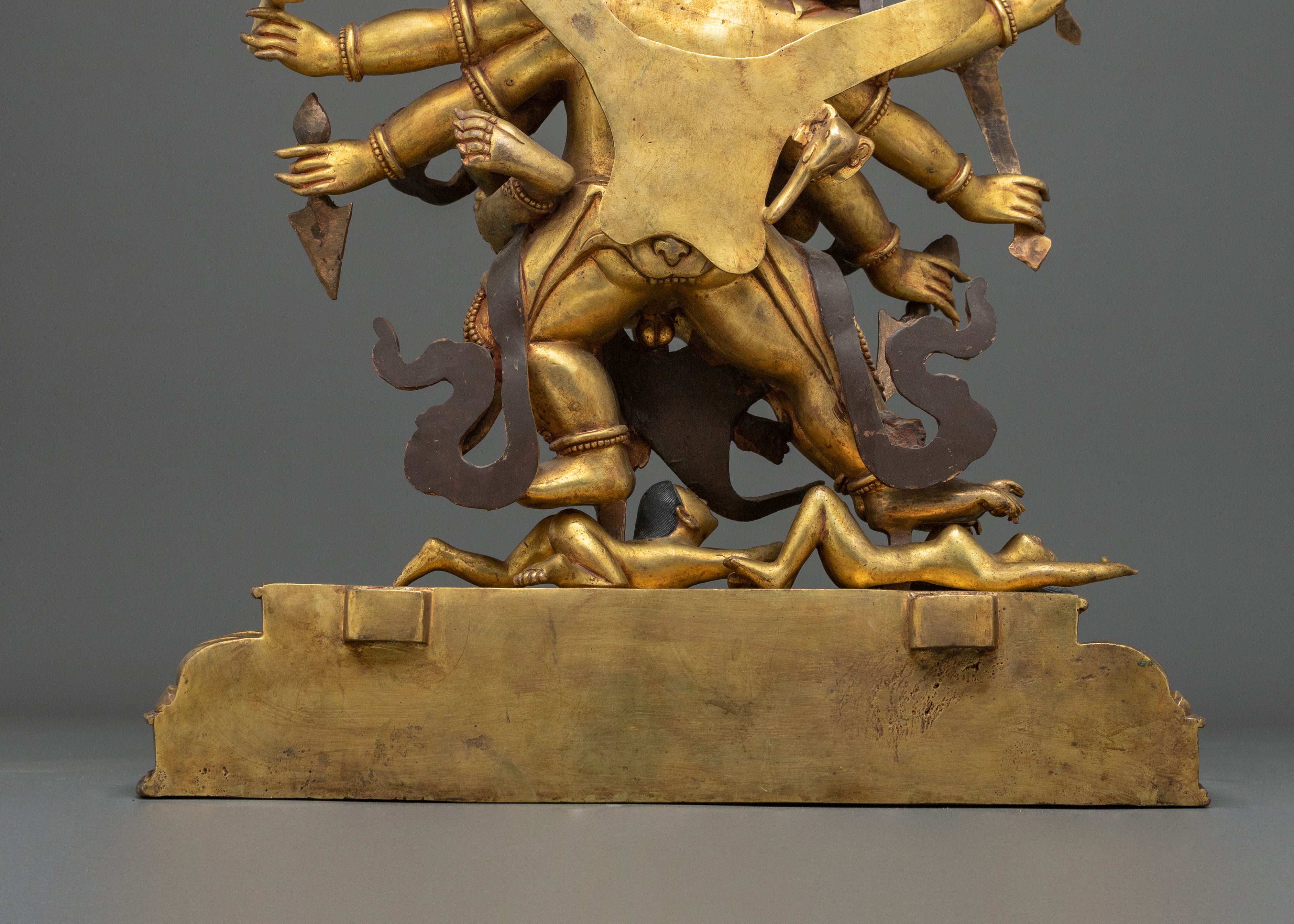 Fierce Heyagriva: 24K Gold Gilded Copper Statue
