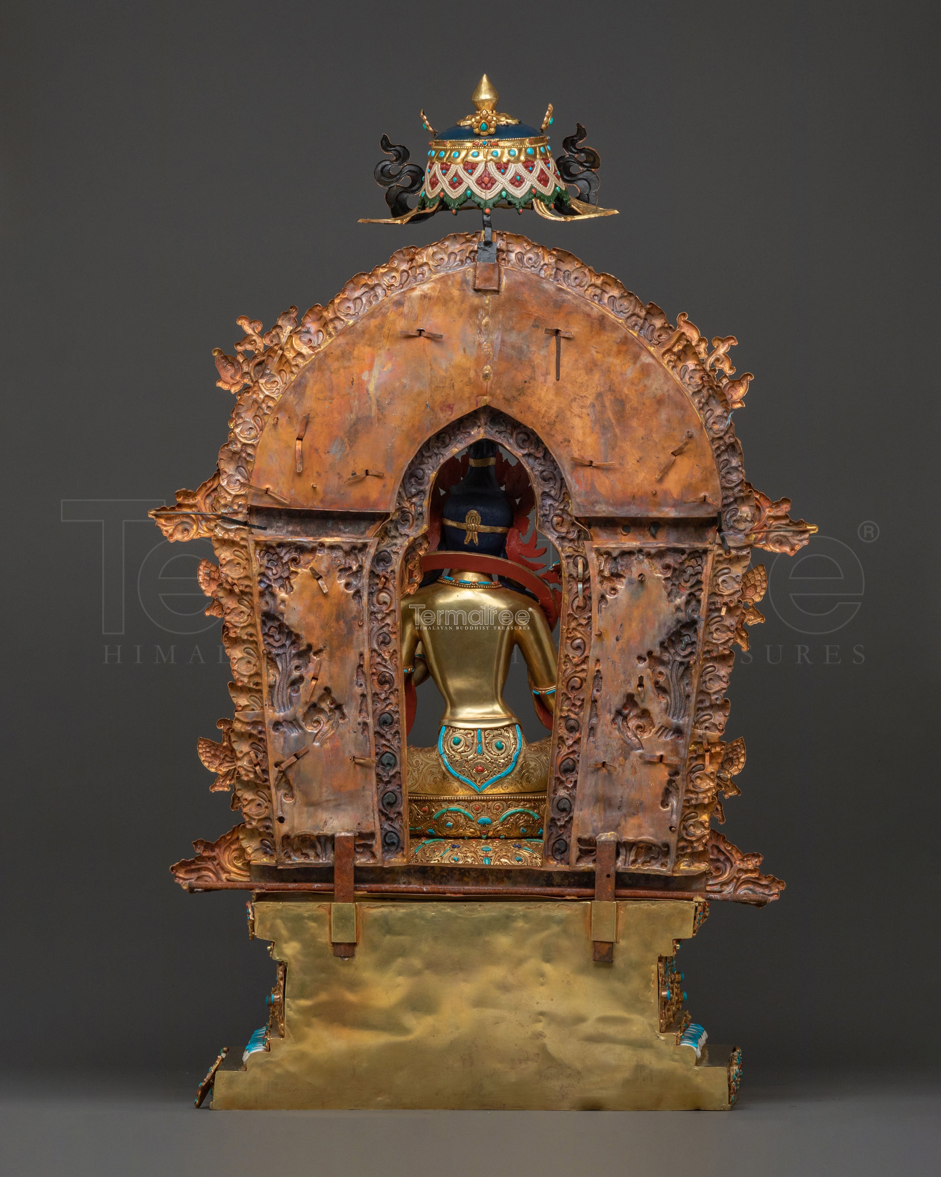 Sacred Green Tara Statue On Throne | Mother of All Buddhas