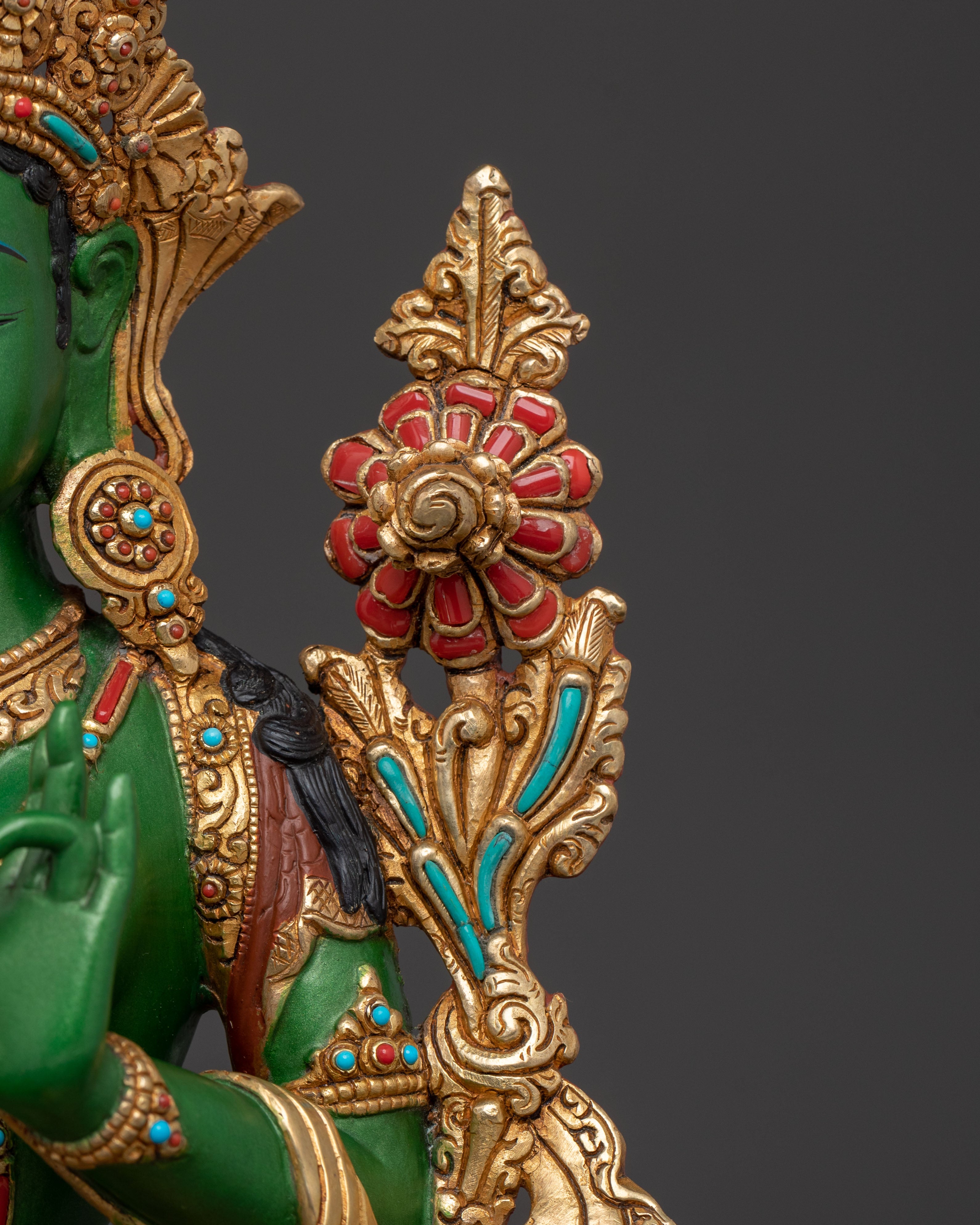 Green Tara Statue of Sacred Protection | Goddess of Compassion