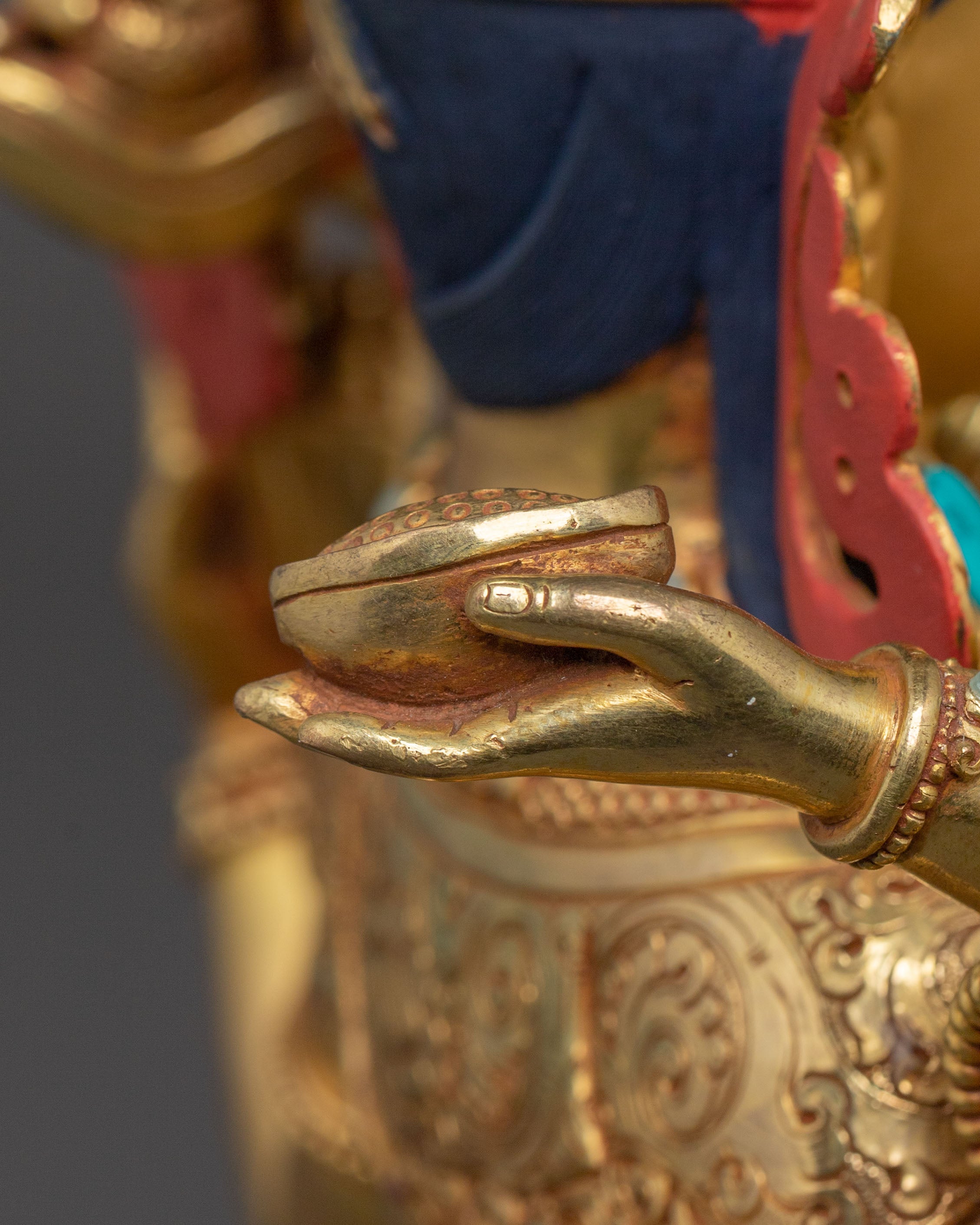 Chenrezig Golden Statue With Consort | Blessing Icons