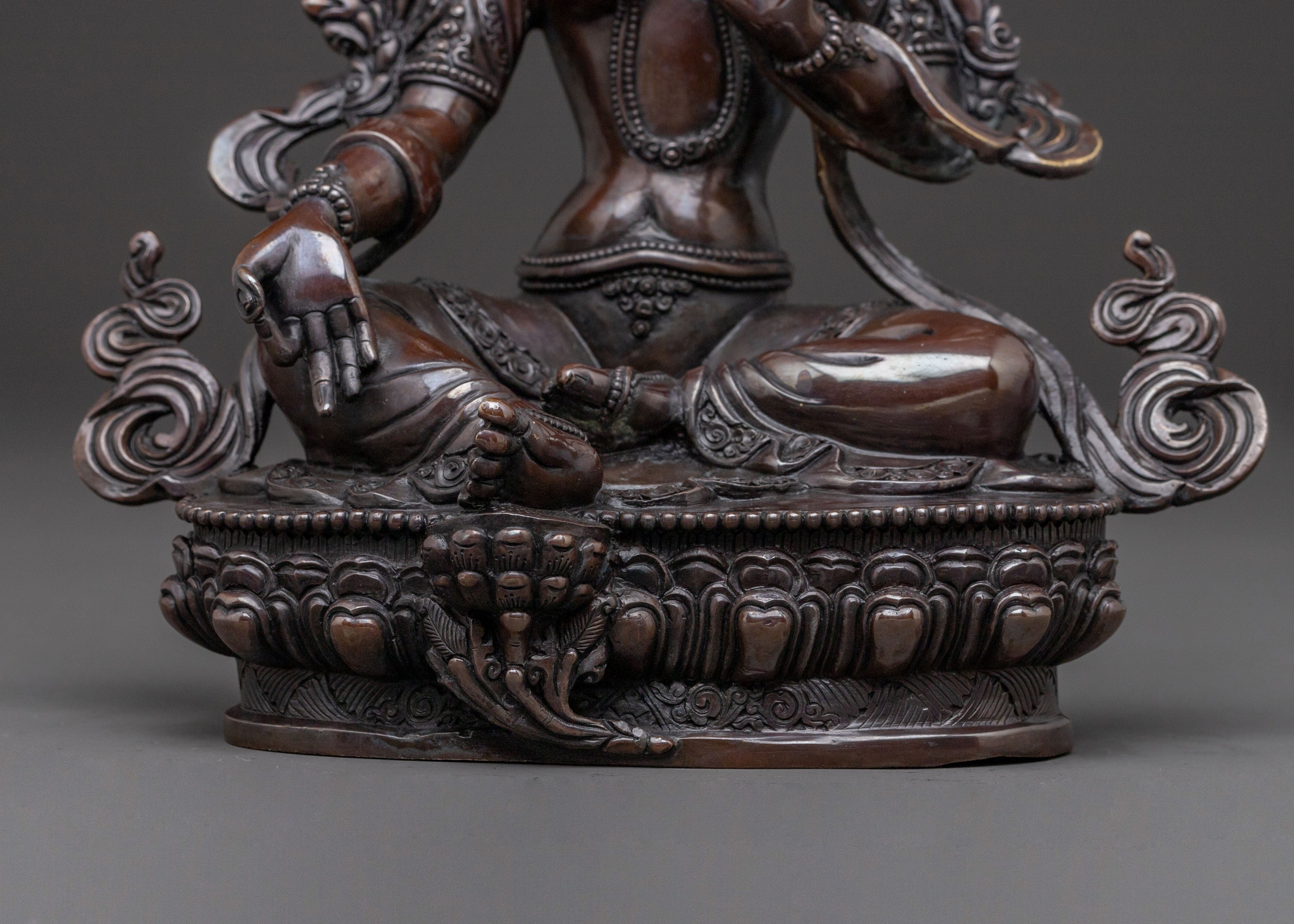 Golden Green Tara Statue: Mother of Liberation
