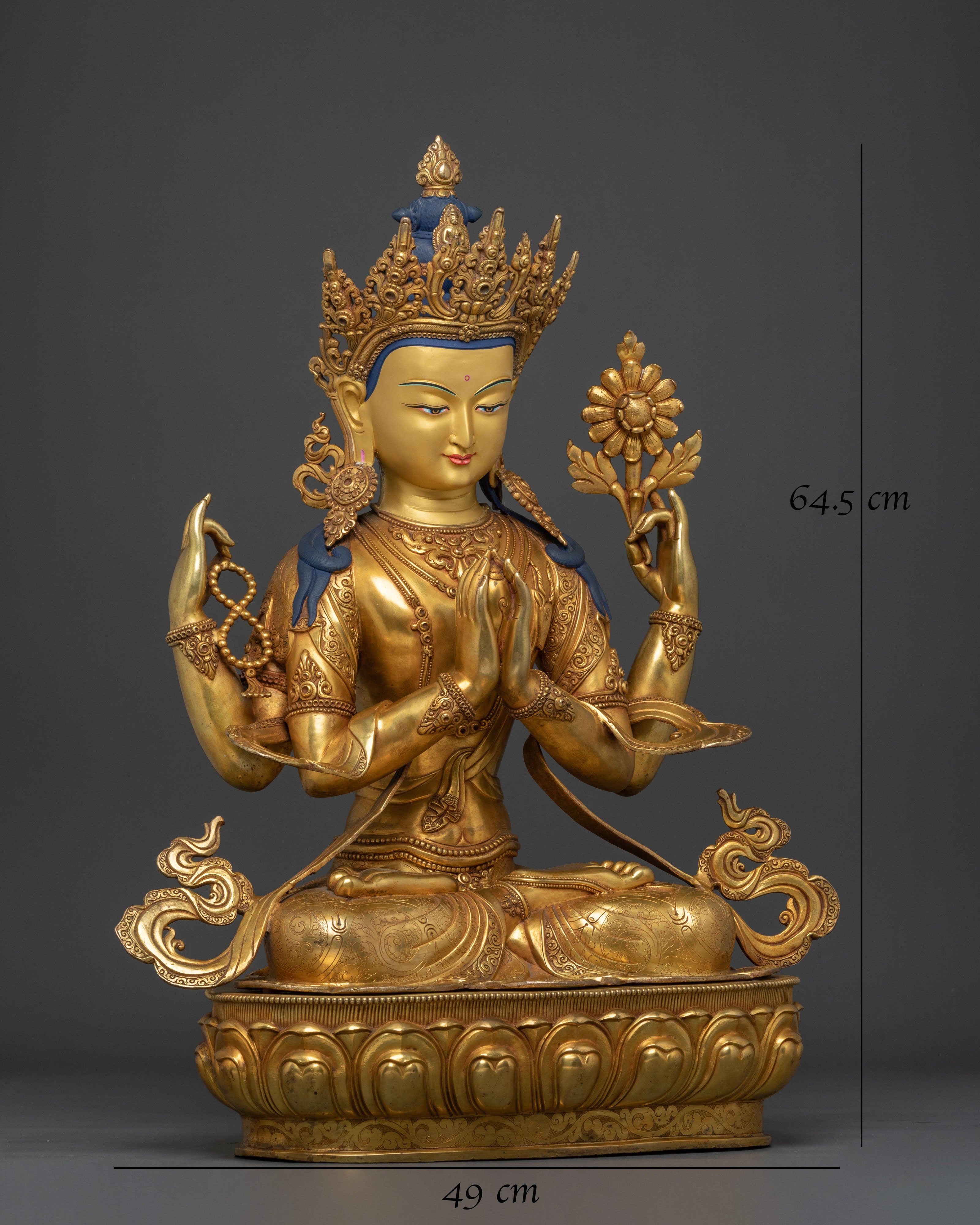 Chenrezig Buddhist Protection Statue | Bodhisattva of Infinite Compassion