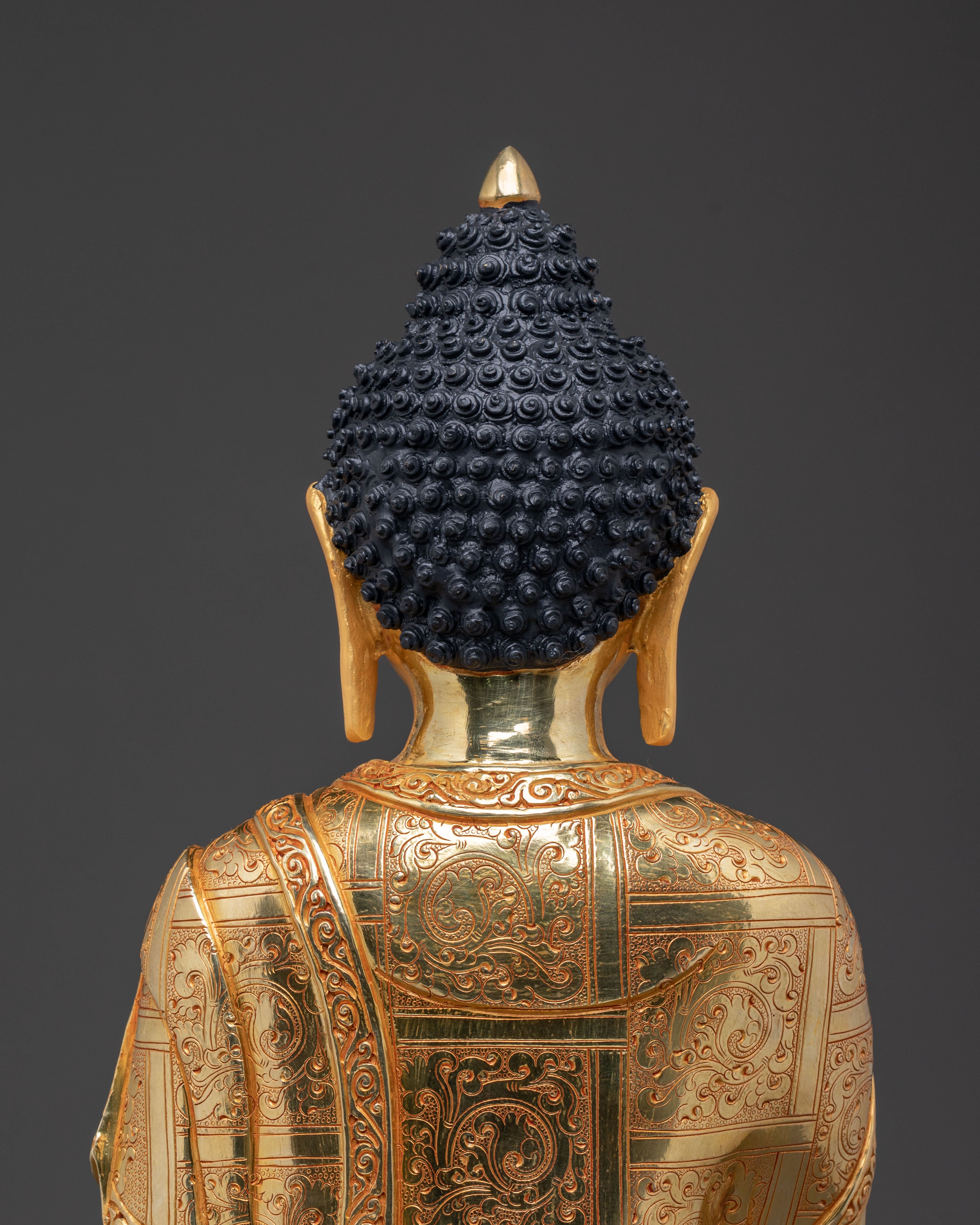 Shakyamuni Buddha Statue | 24K Gold Gilded Icon