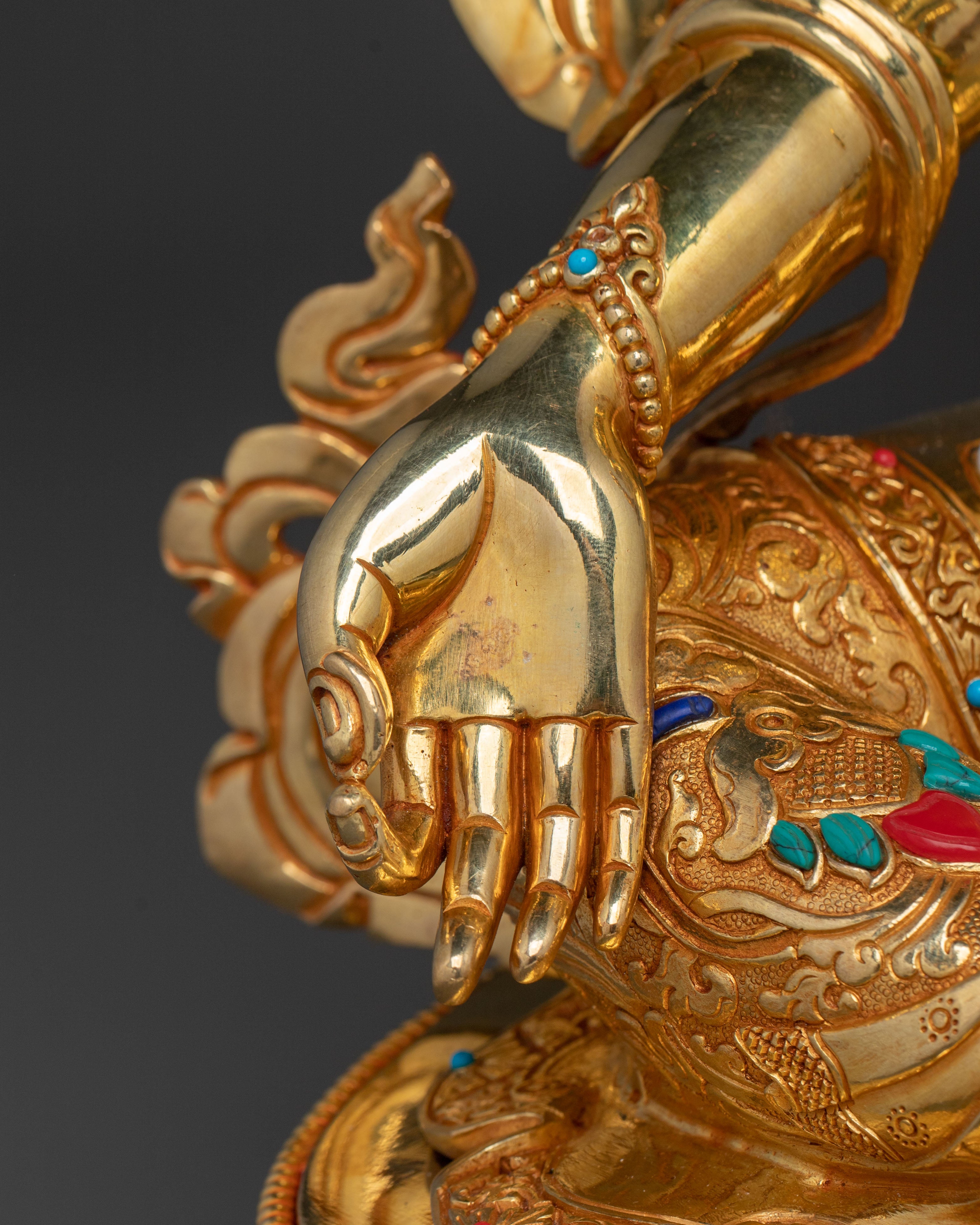 Buddhist Goddess Green Tara Sacred Statue | Tibetan Goddess of Compassion