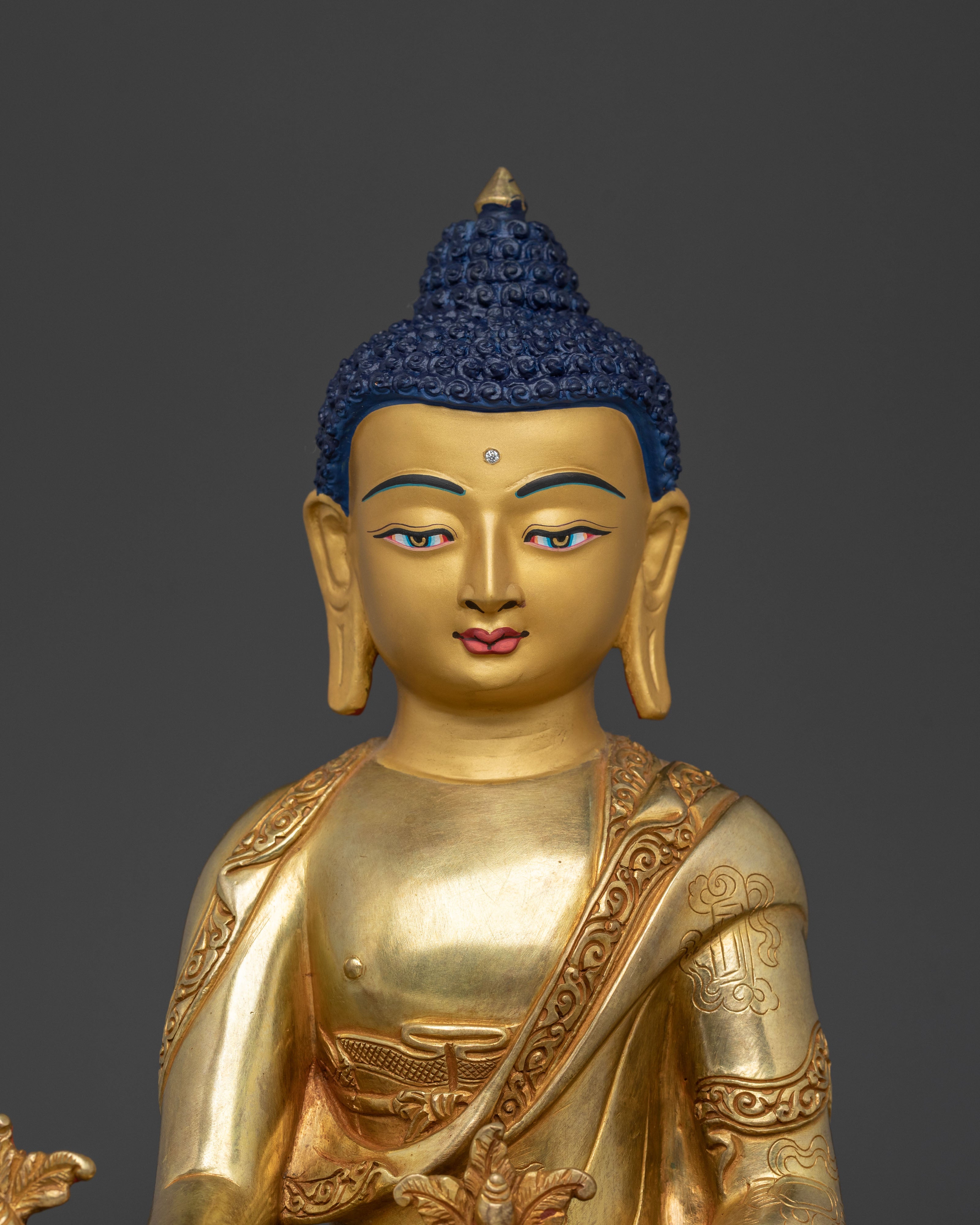 Medicine Buddha Statue of Healing Light | Traditional Buddhist Sculpture