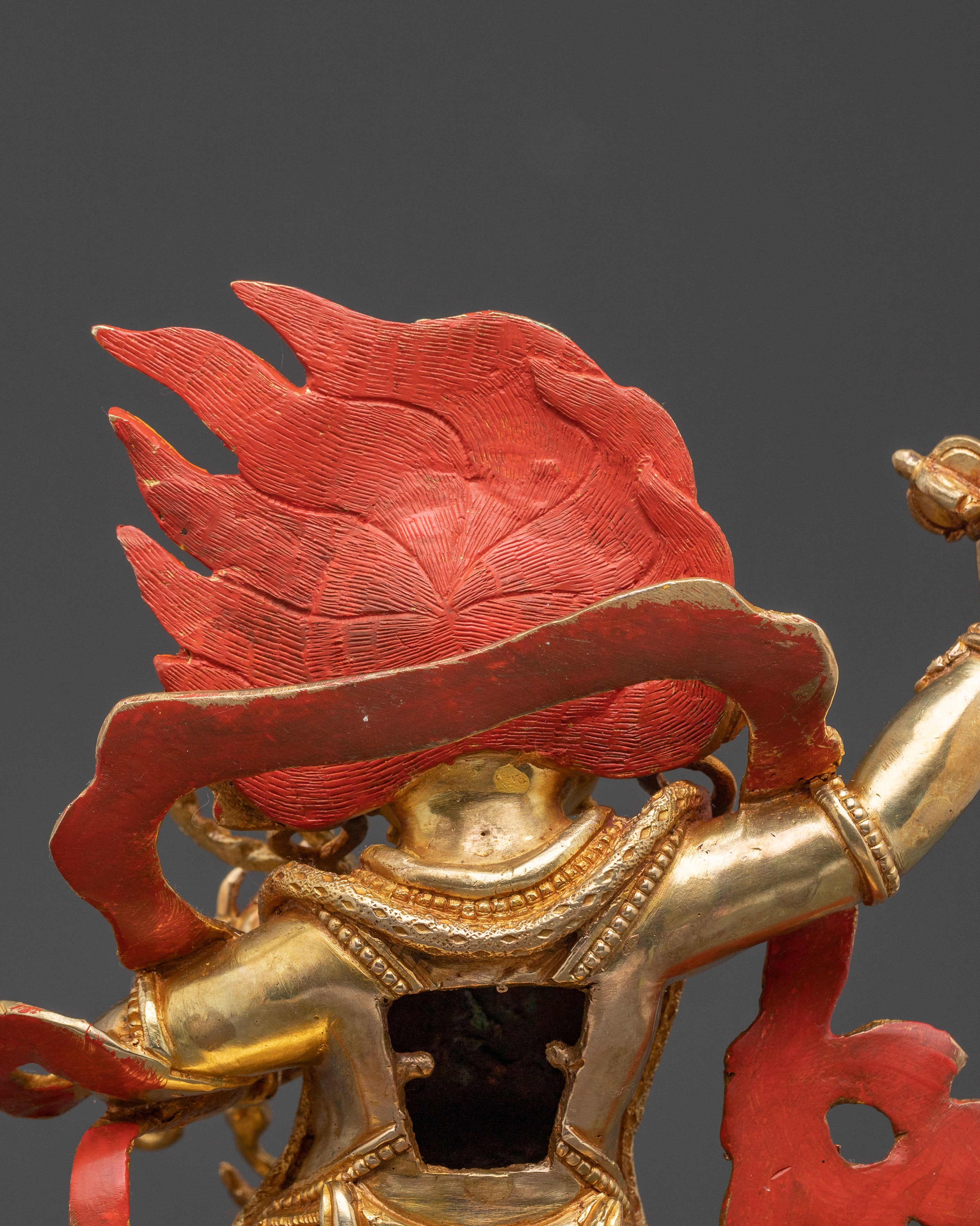 Handcrafted Vajrapani Divine Statue — 24K Gold Gilded Statue