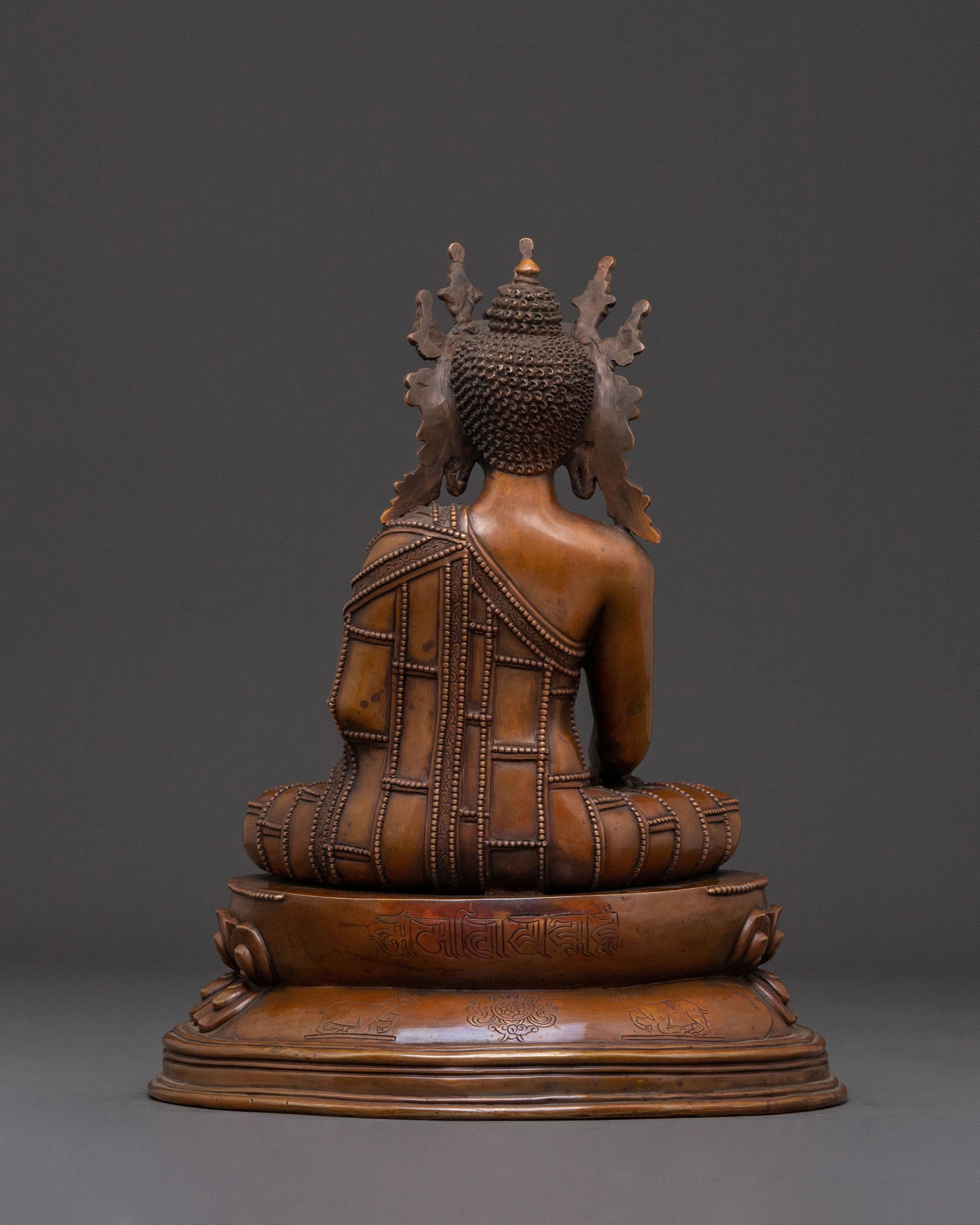 Shakyamuni Buddha Statue with Crown | Meditation Figure