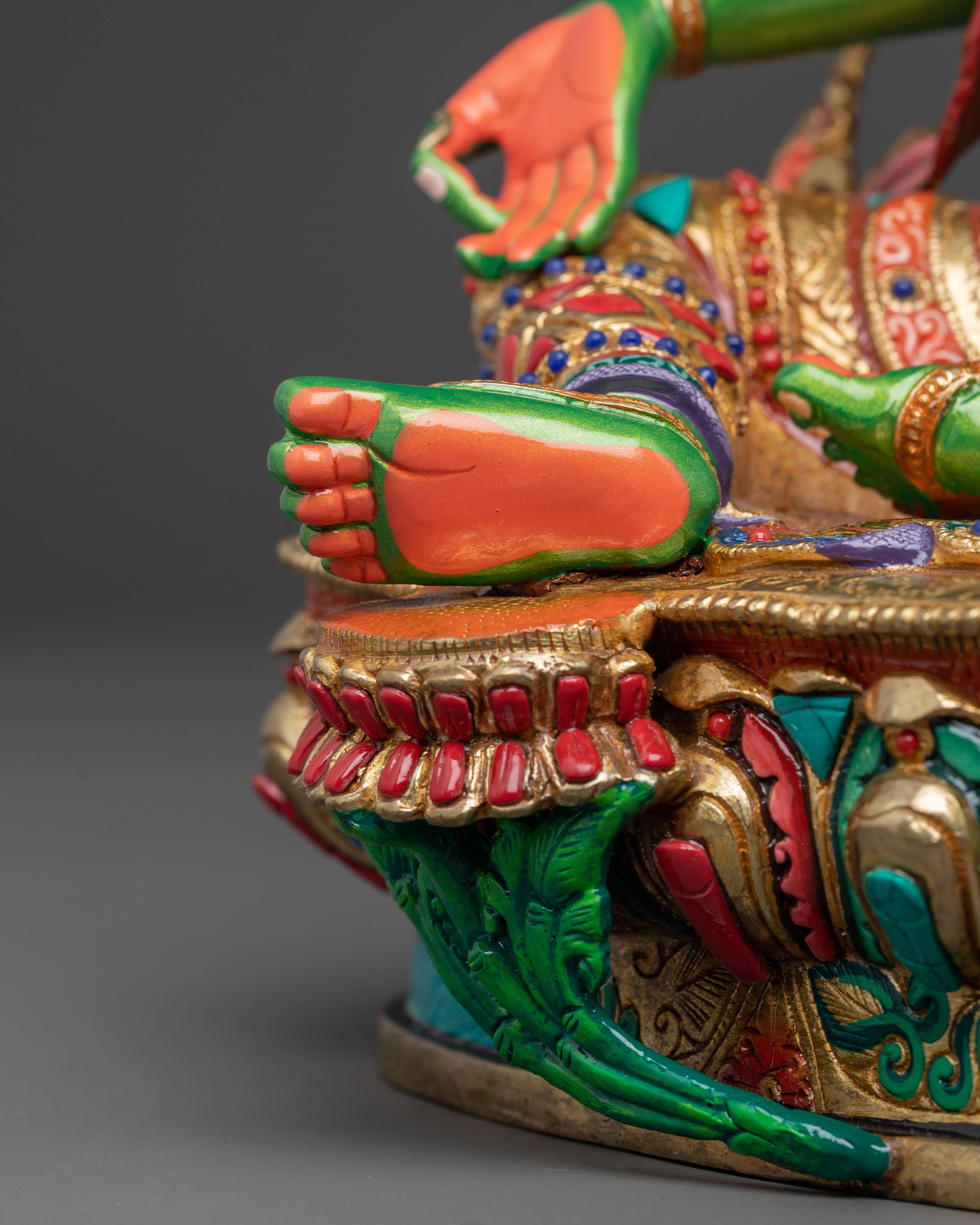 Handmade Mother Green Tara Statue | Compassion Goddess
