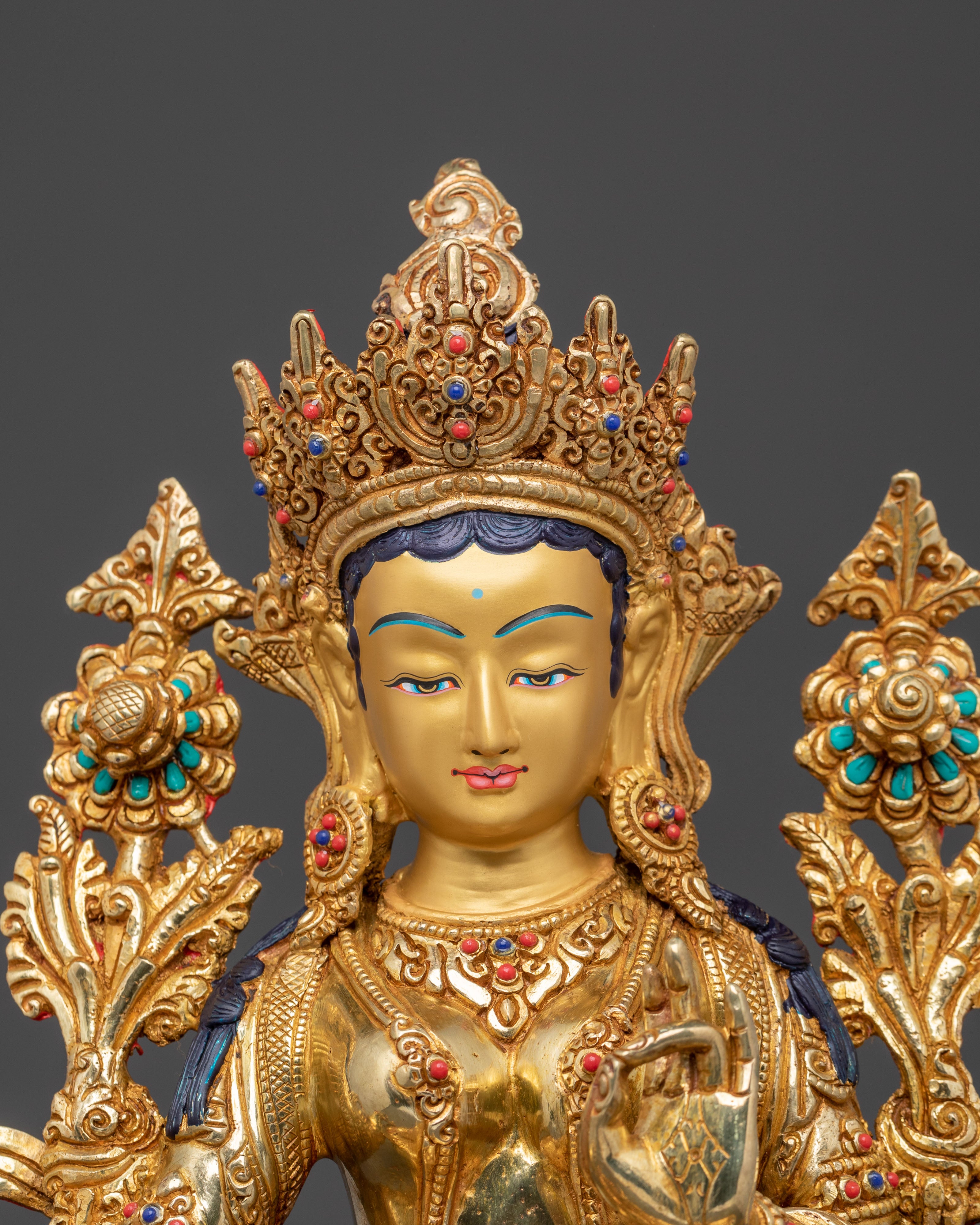 Handcrafted Green Tara Statue | Home Decor