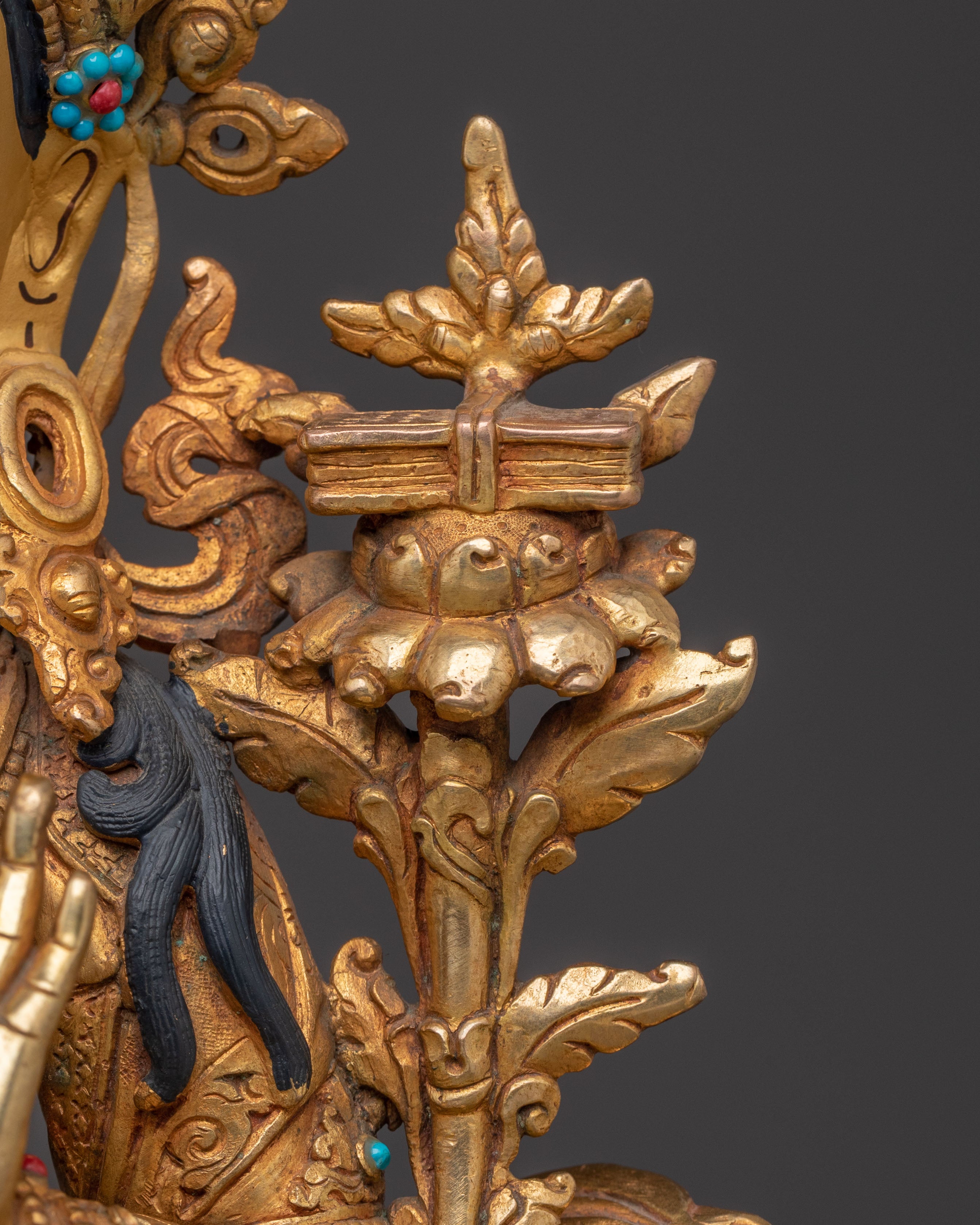 Manjushri Statue Holding Wisdom Swords | Radiant Enlightenment