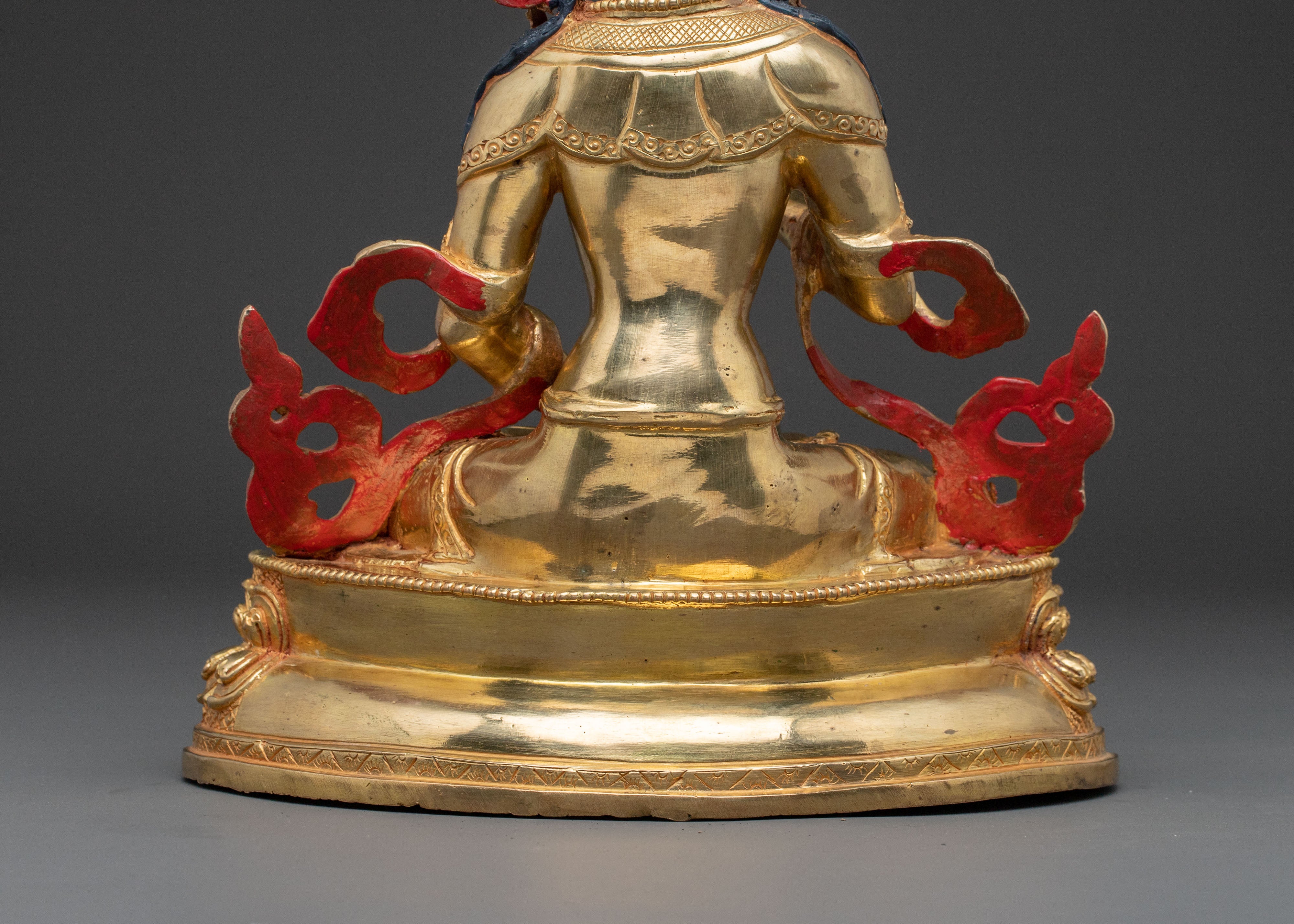 Divine Vajrasattva Golden Statue | 24k Gold Glided Sculpture