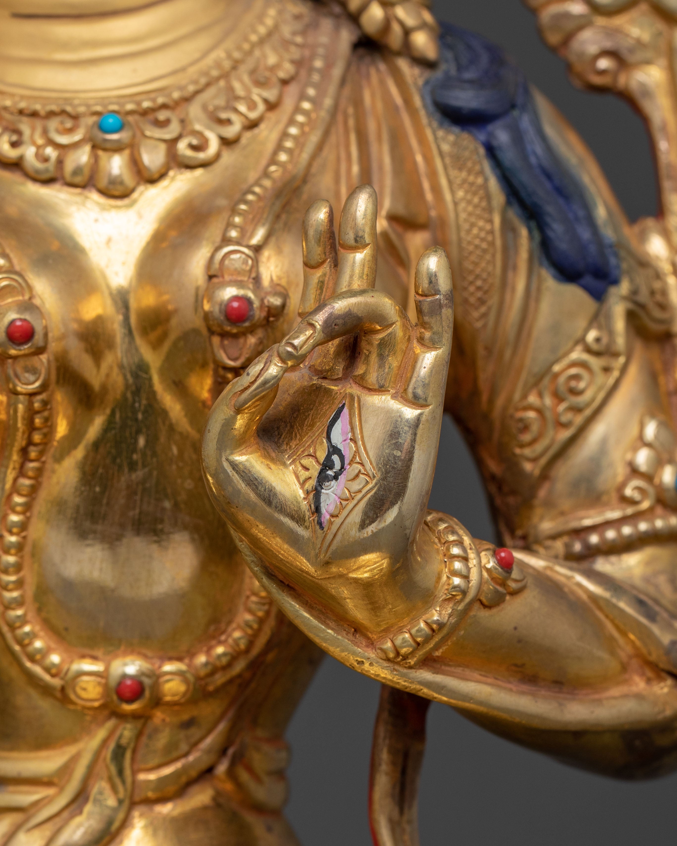 White Tara Statue | 24K Gold Gilded
