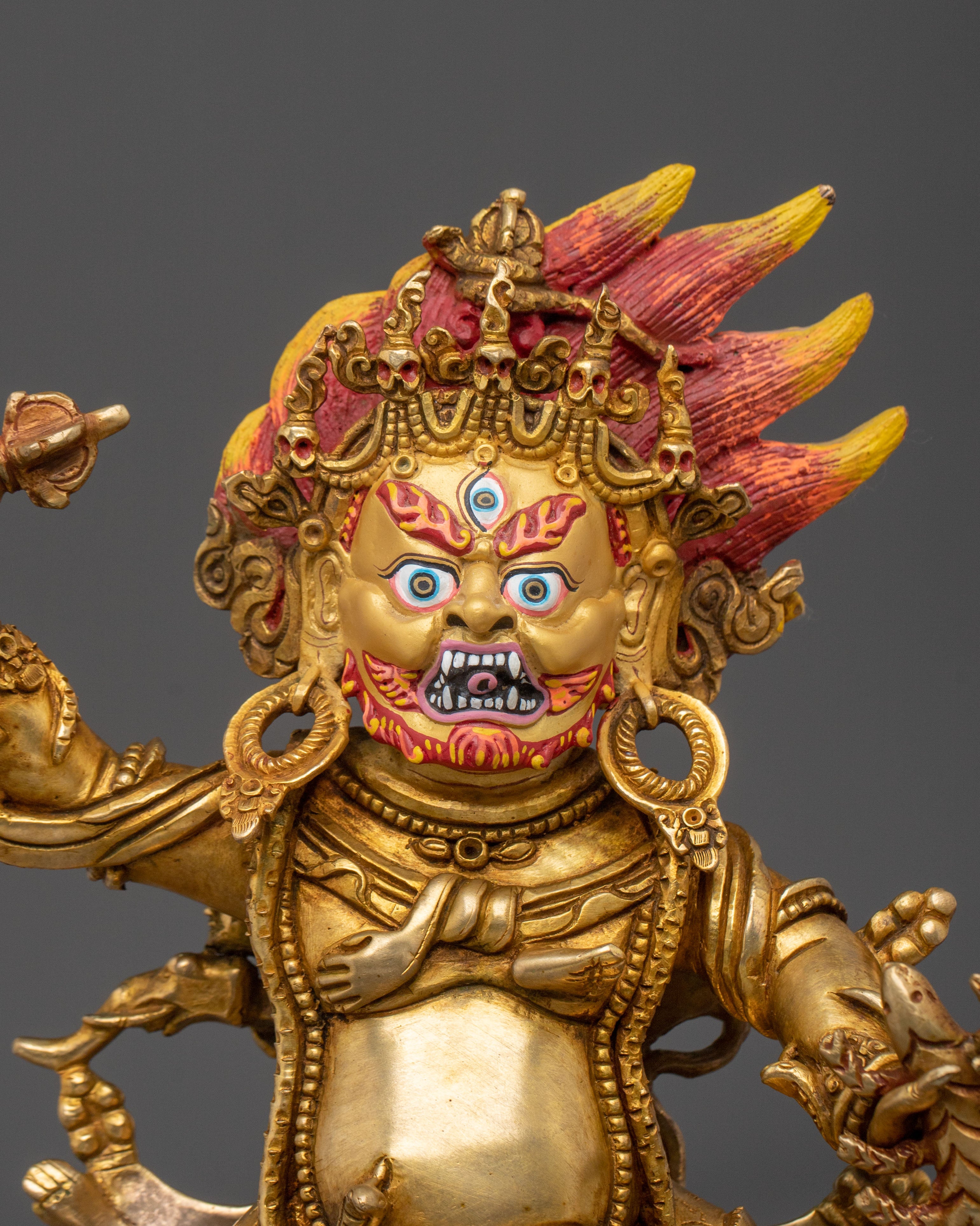 Guru Dragpo Traditional Statue | 24K Gold Gilded