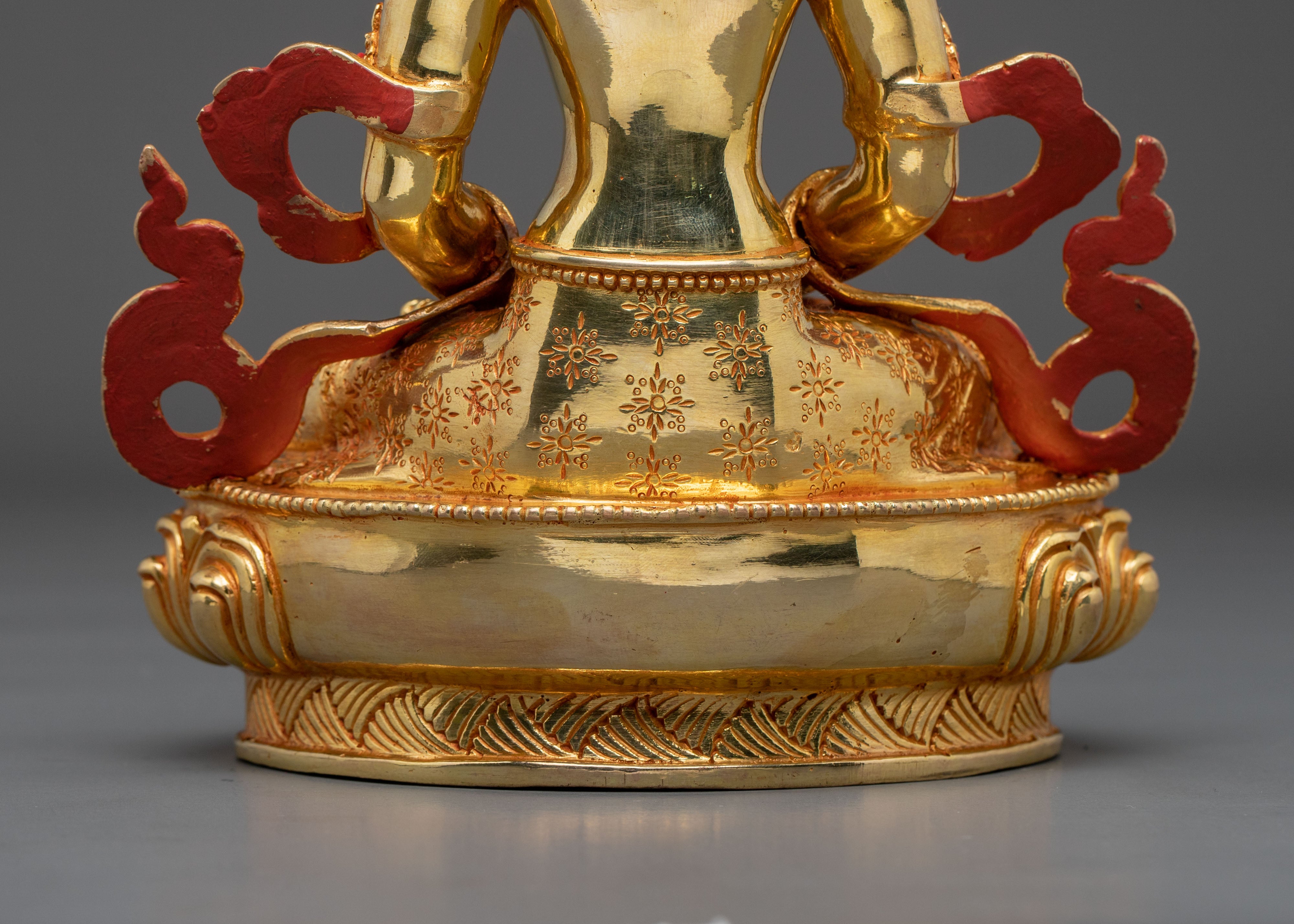 Divine Protection: Amitayus Buddha of Long Life Handmade Statue