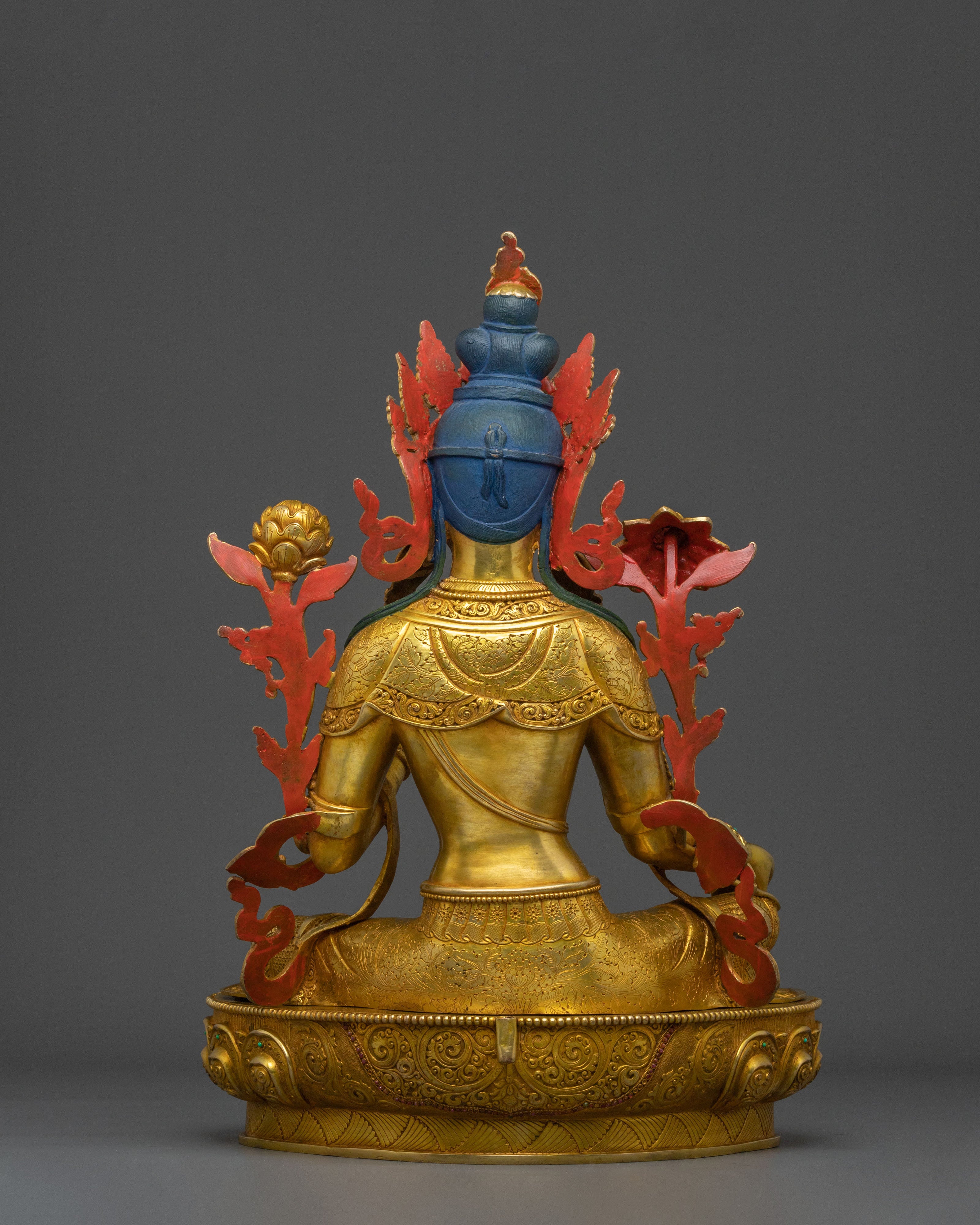 Guardian Green Tara Himalayan Statue | Sacred Meditation Altar Decor