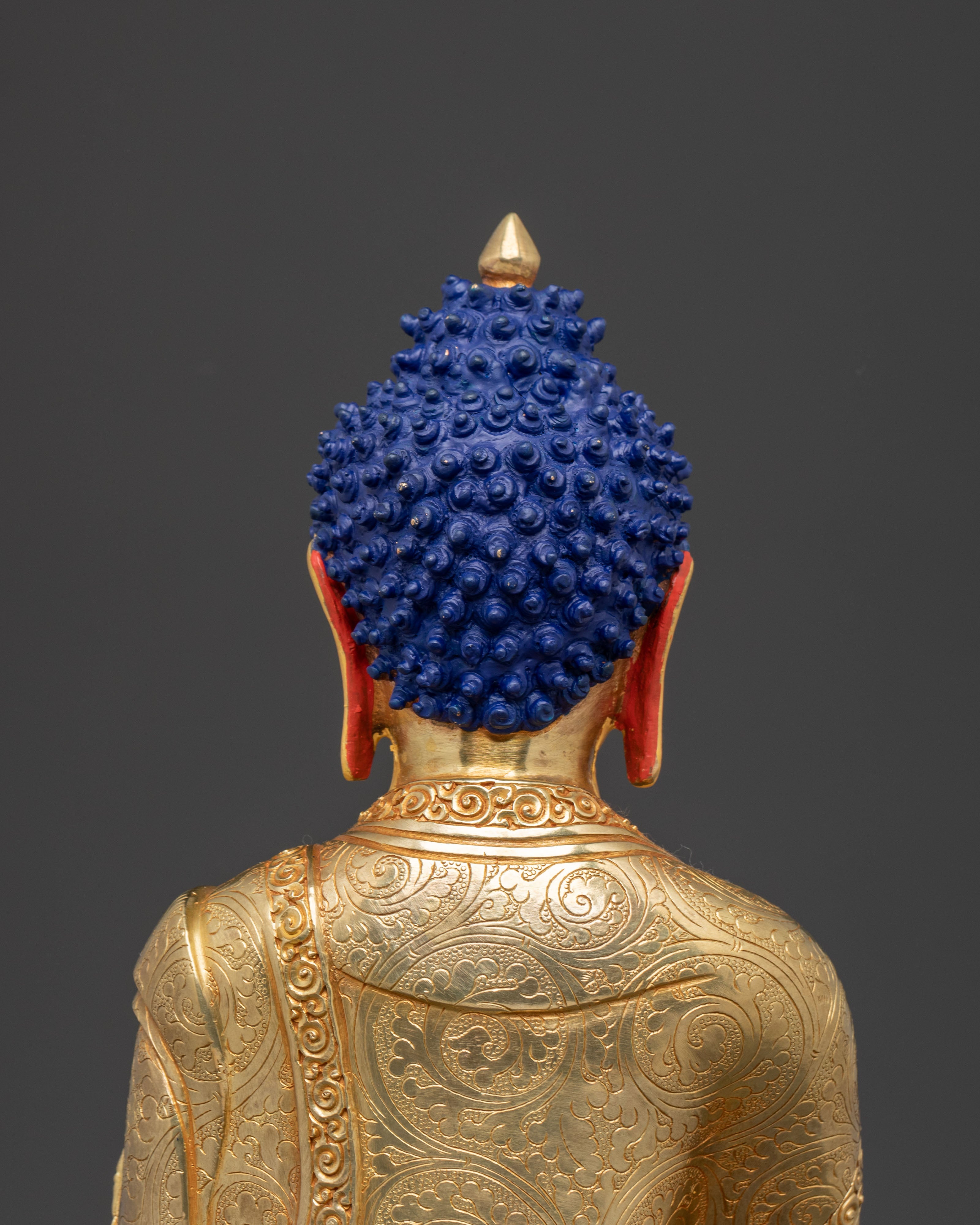 24k Gold Gilded Amitabha Buddha Spiritual Statue – Exquisite Copper Art