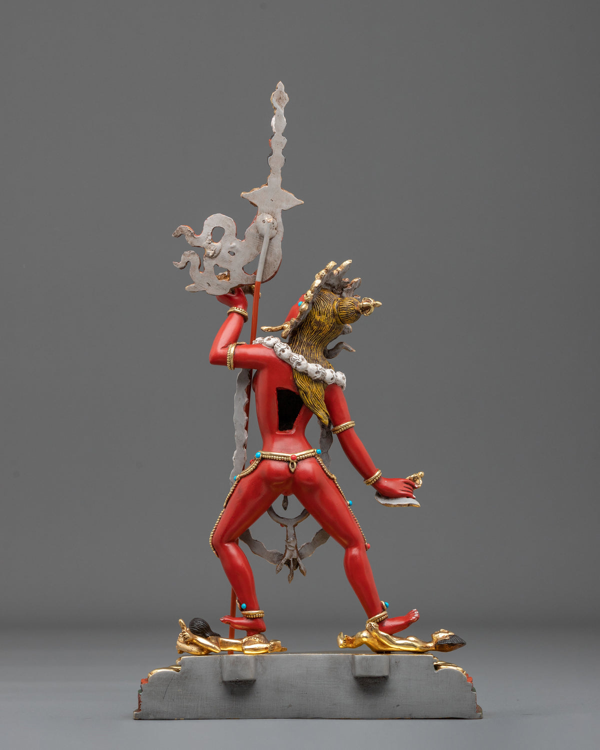 Copper Vajrayogini Statue with Gold and Acrylic Painting | Flame of Wisdom