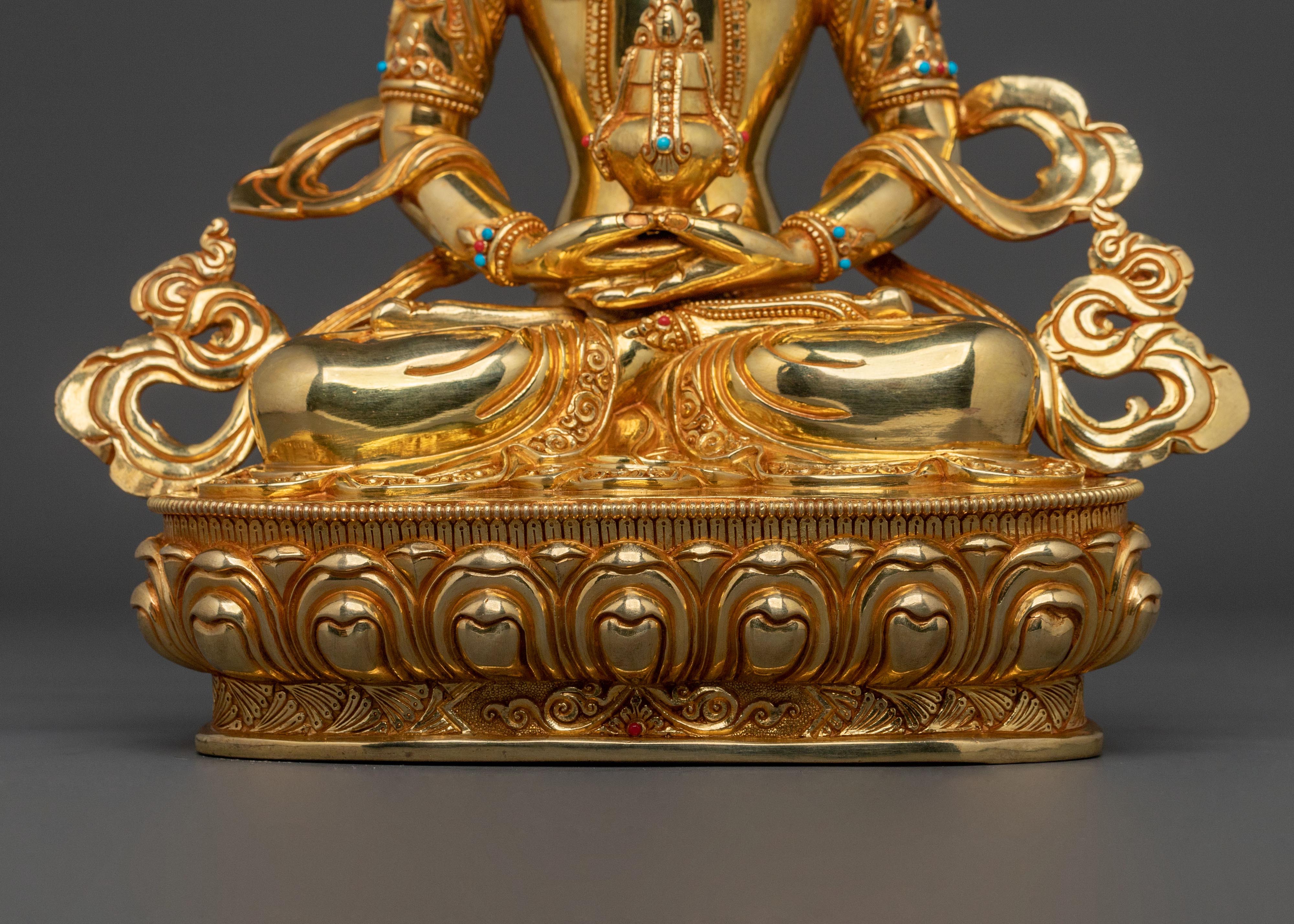 Himalayan Meditating Amitayus Statue | Buddhist Decor
