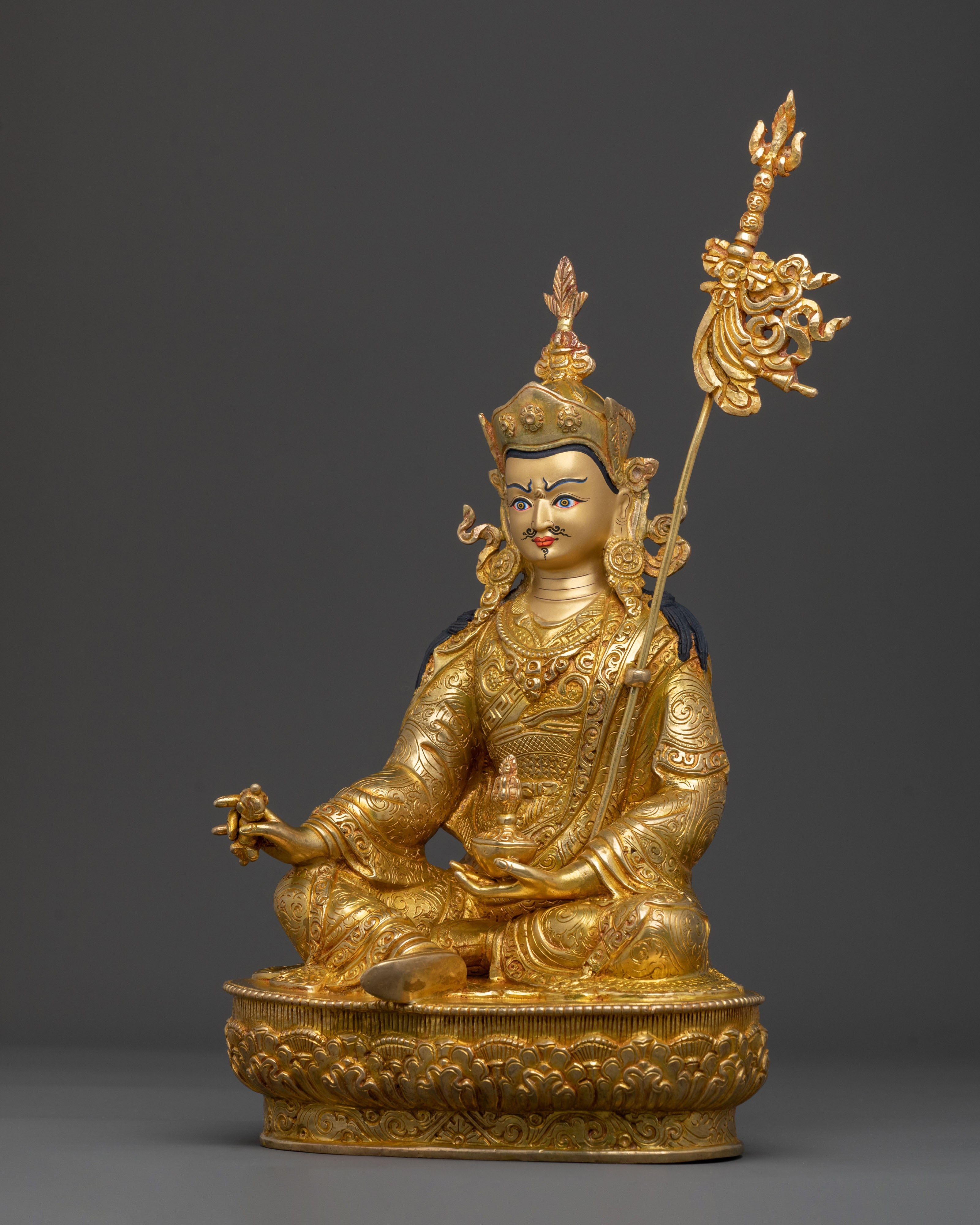 Guru Rinpoche Copper Sculpture | Home Decor
