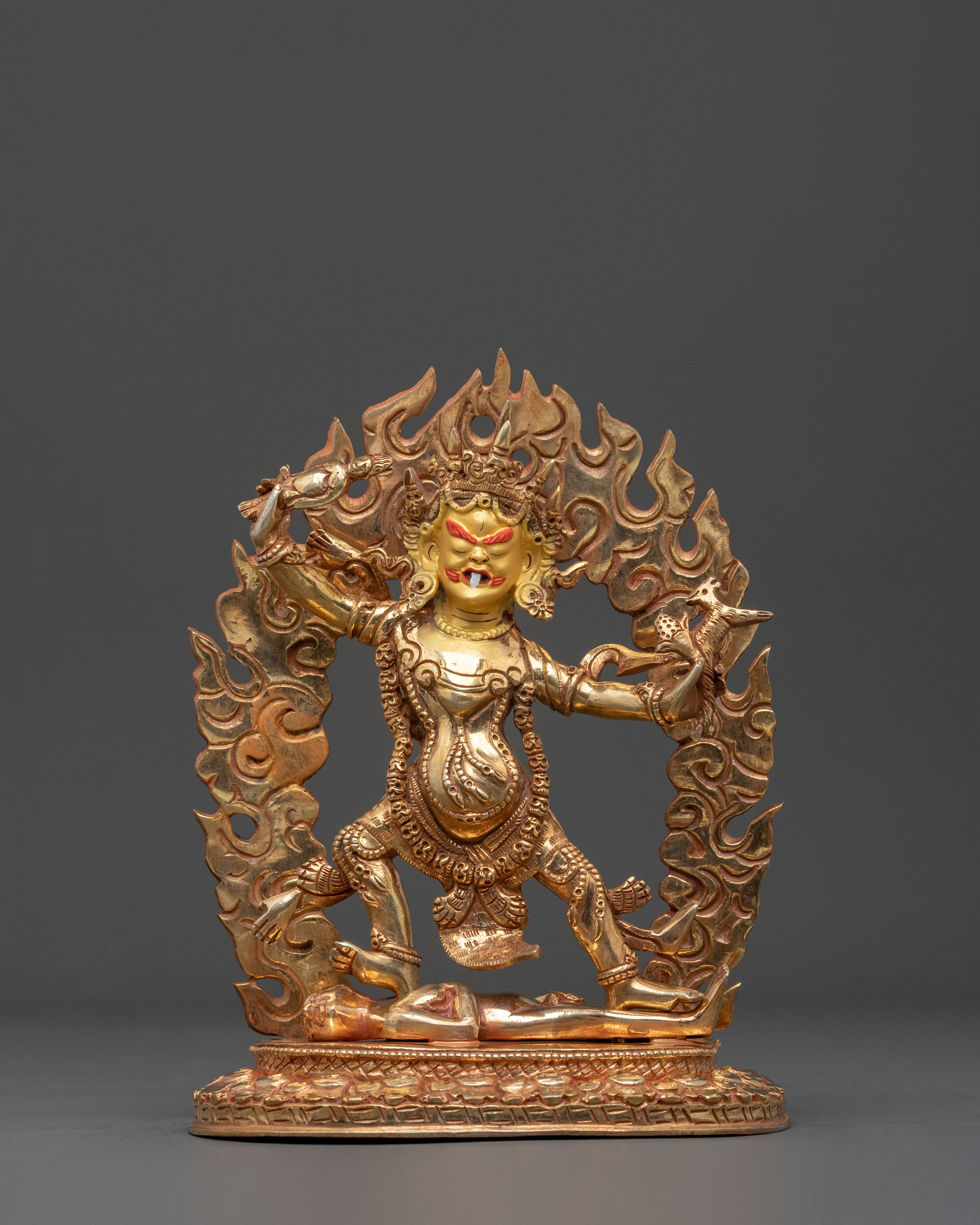 Three Nyingma Dharmapalas Statue Set | Tibetan Wrathful Protector Deities