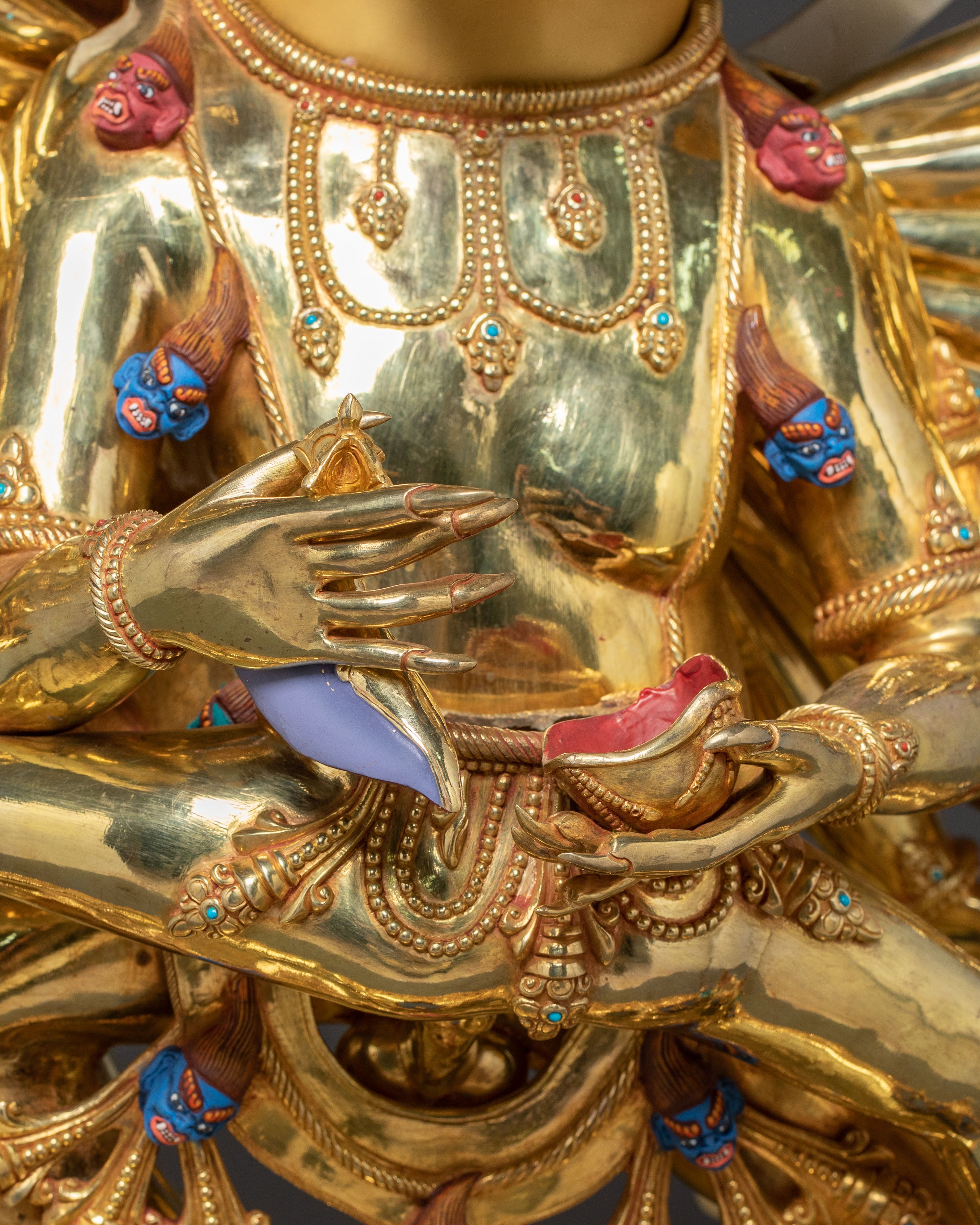 Formidable Yamantaka Spiritual Statue | 24k Gold Gilded