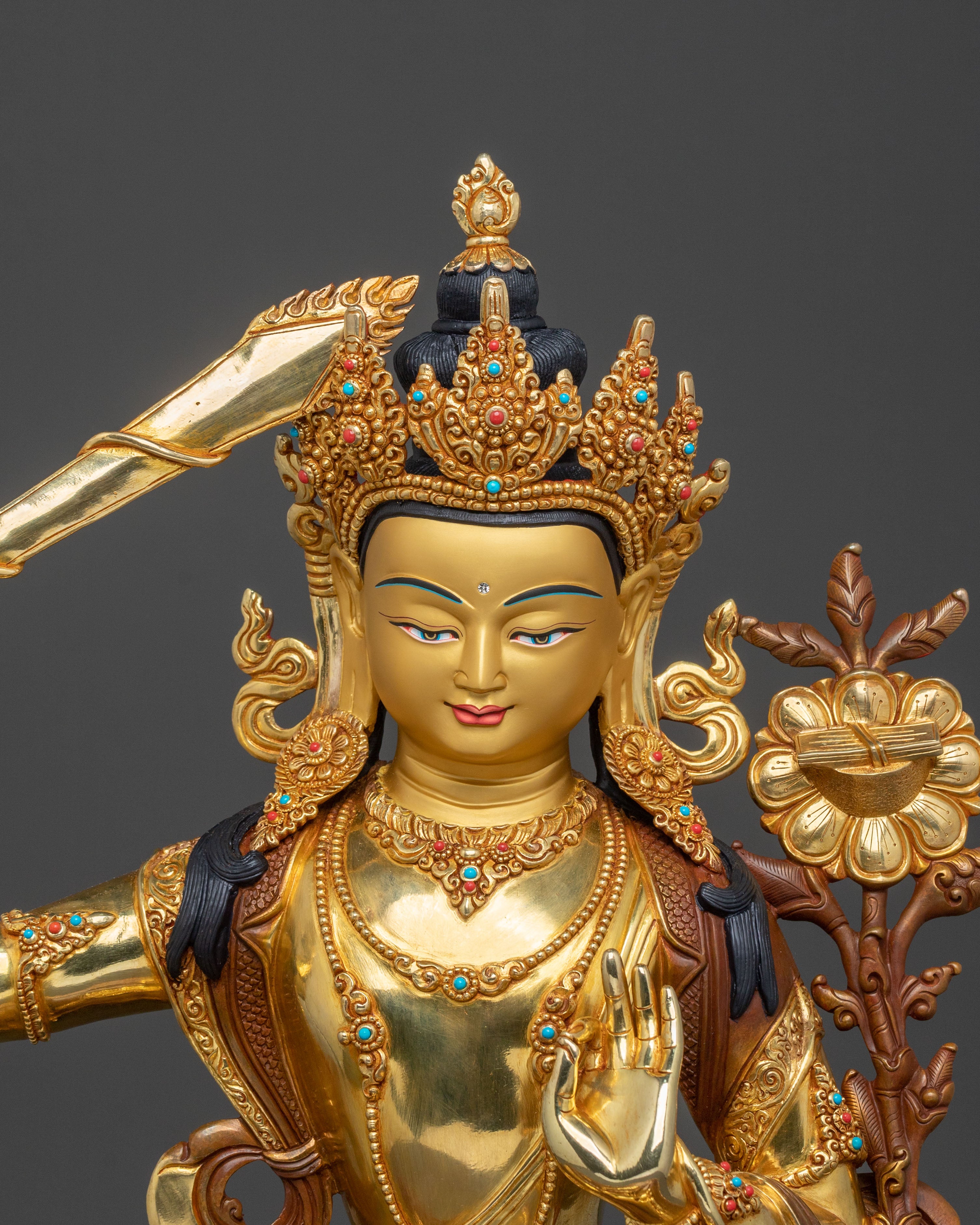 Manjushri Sacred Statue | Handcrafted Wisdom Figure