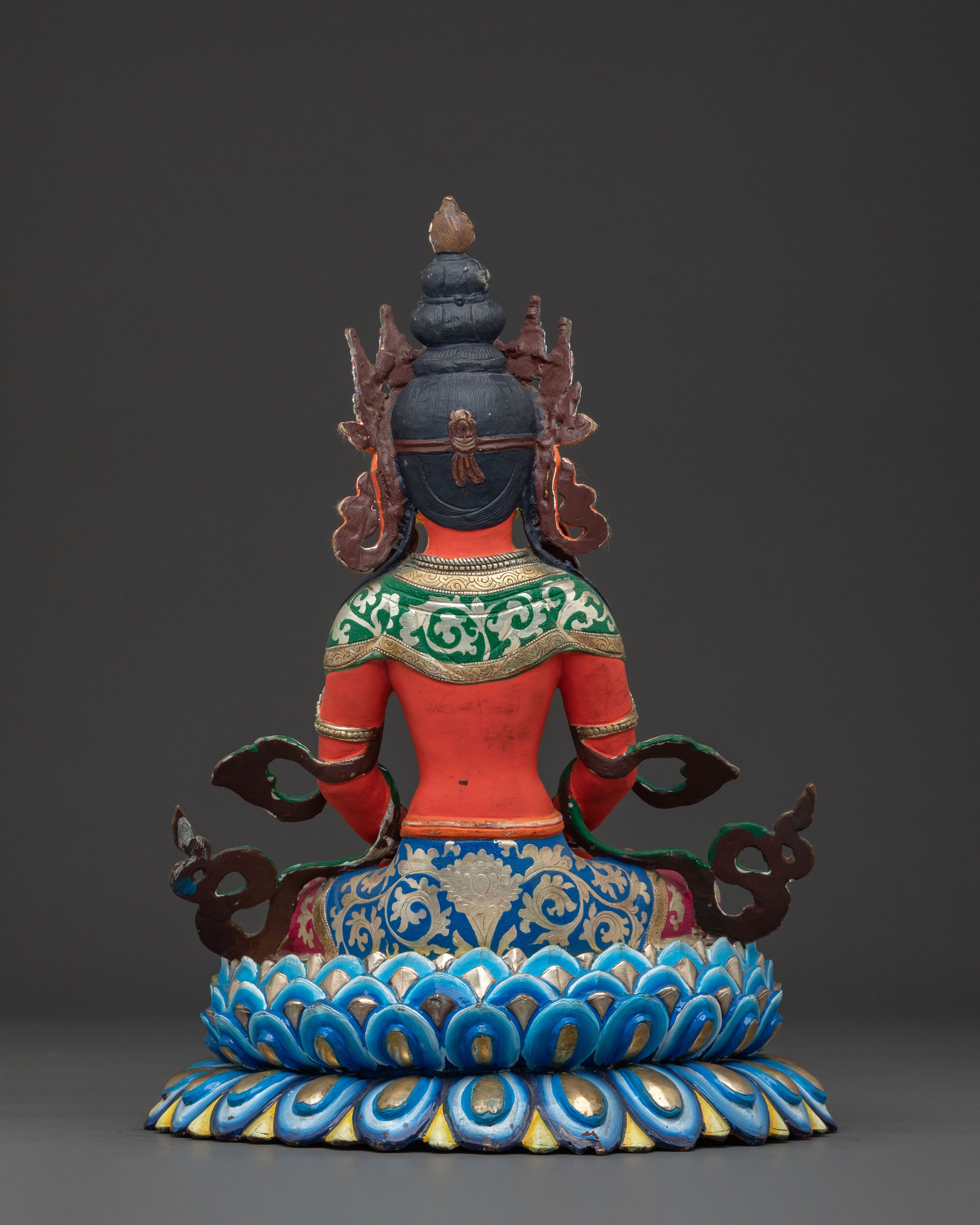 Amitayus Infinite Life Golden Statue – Radiant Sacred Serenity