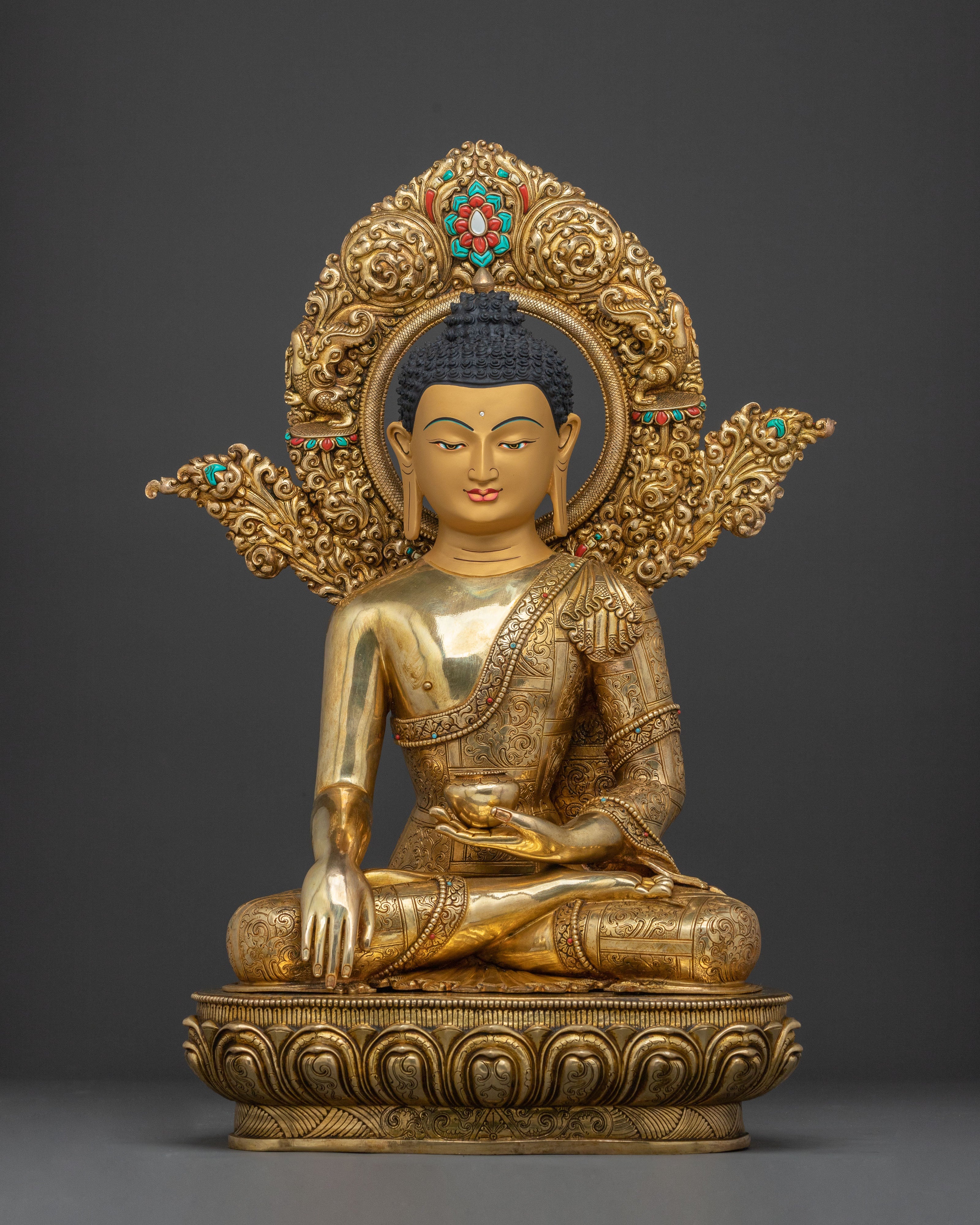 Shakyamuni Buddha Statue with Disciples | Home Decor