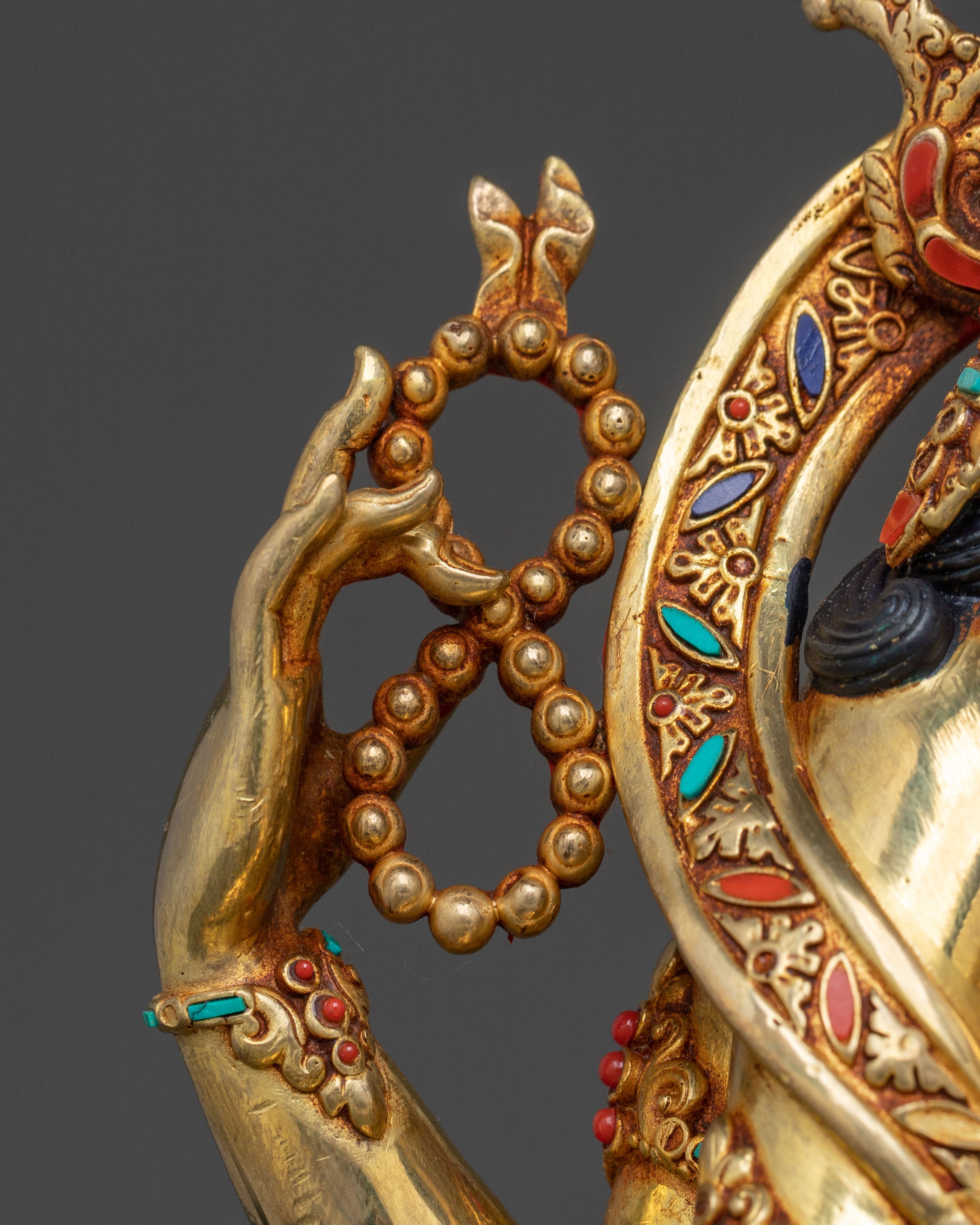 Chenrezig Sacred Statue: 24K Gold Gilded Bodhisattva