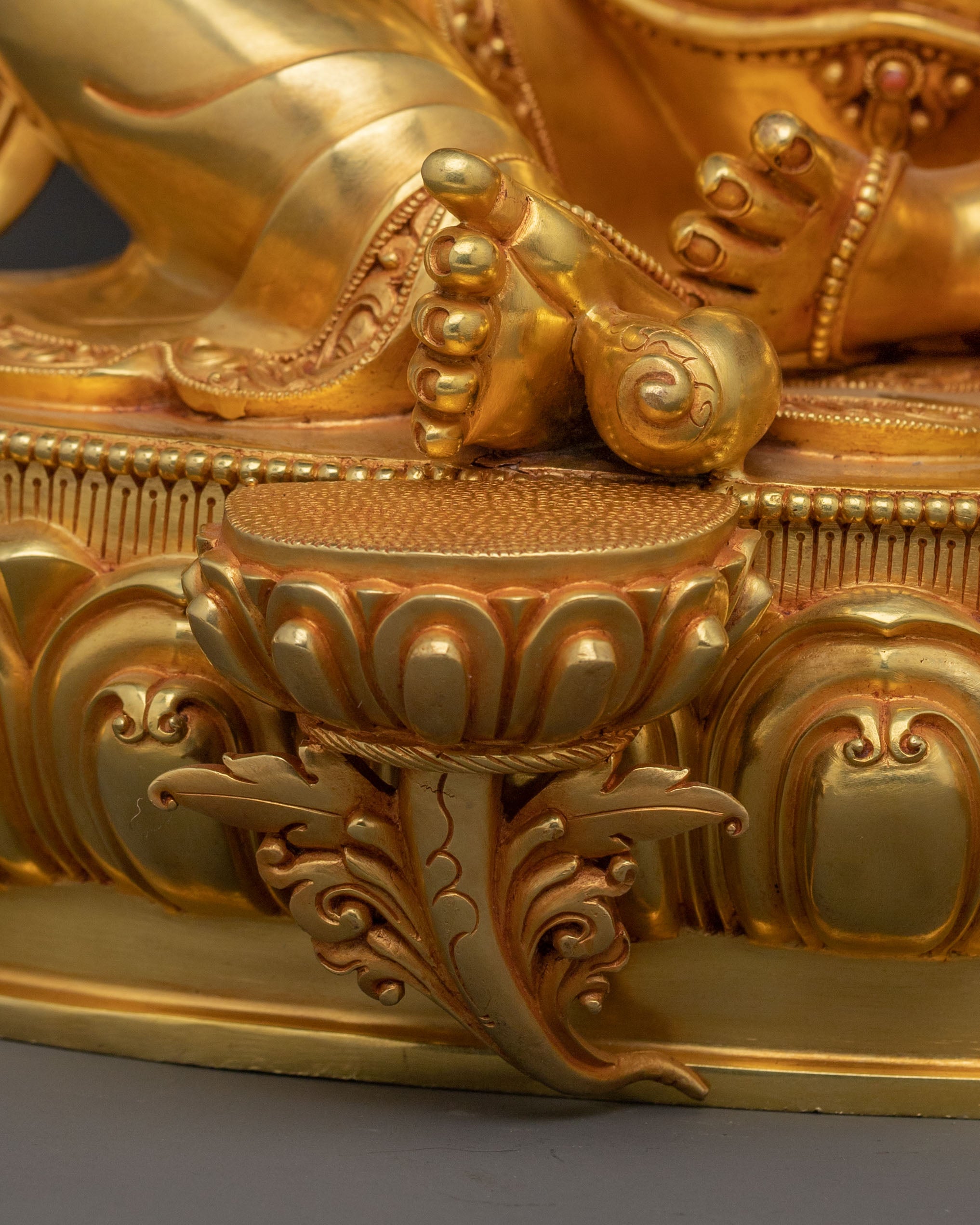 Yellow Dzambhala Wealth Deity Traditional Statue