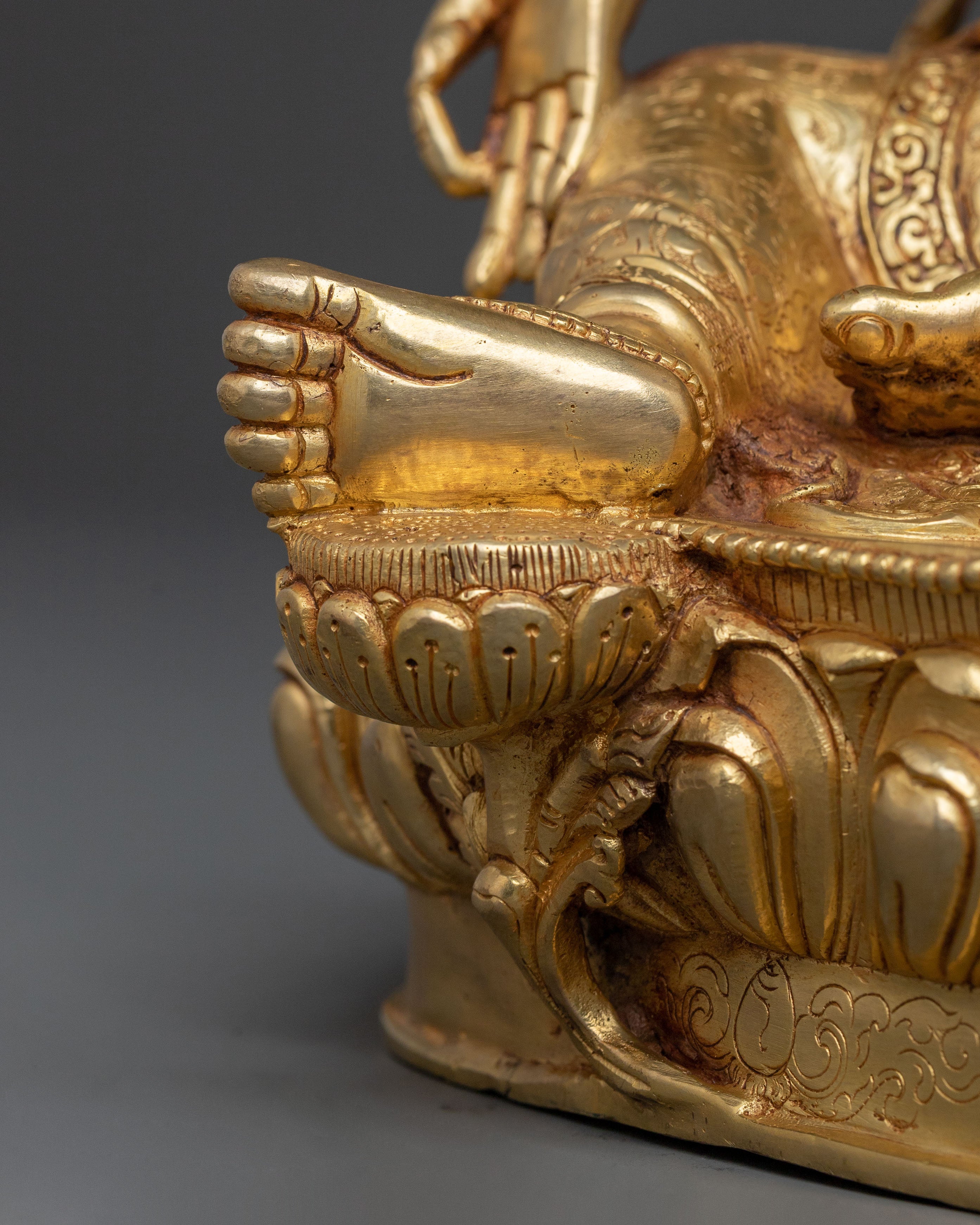 Protector Green Tara: 24K Gold Gilded Sculpture