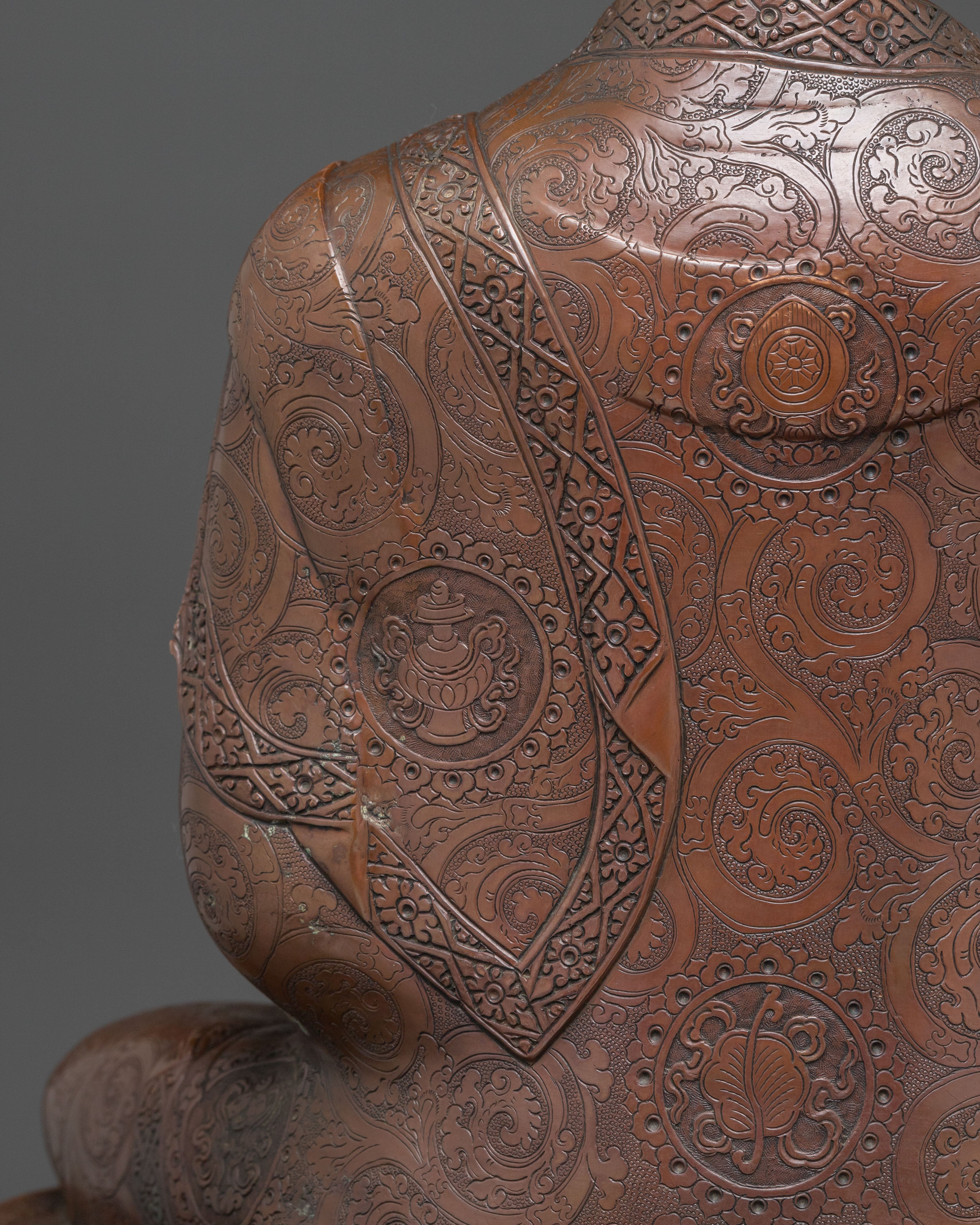 Sacred Dharma Teacher Buddha Shakyamuni Statue | Oxidized Copper Artwork