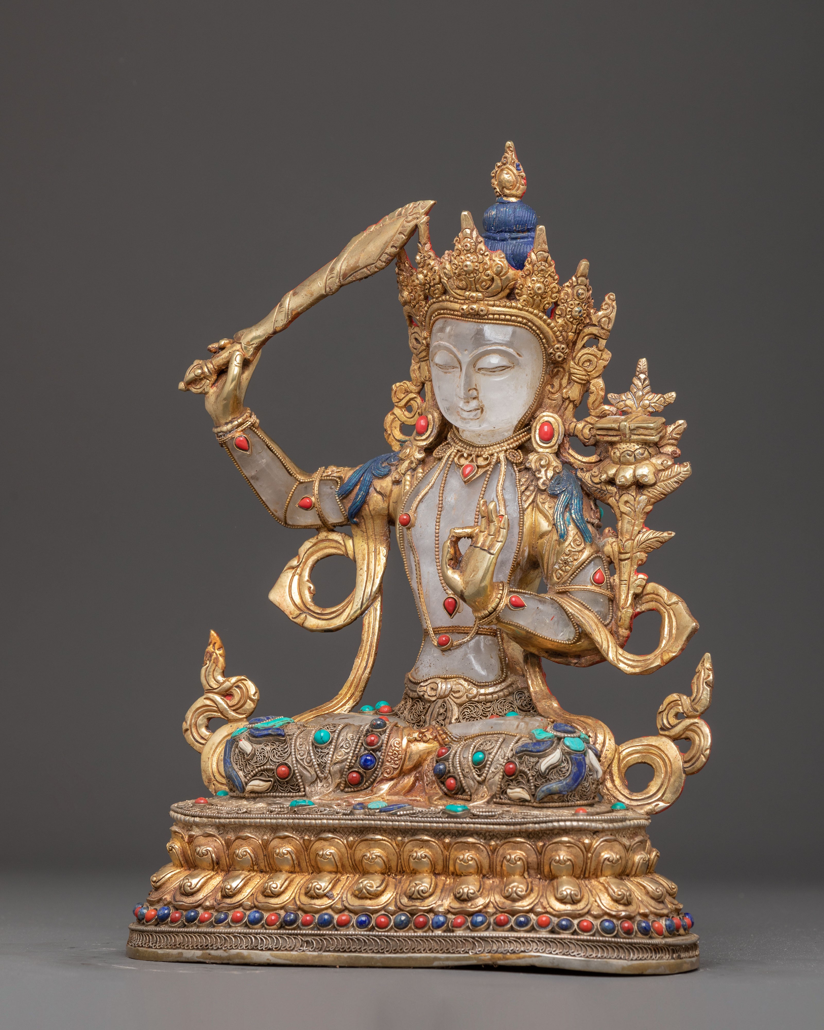 Manjushri Statue: Traditional Artwork