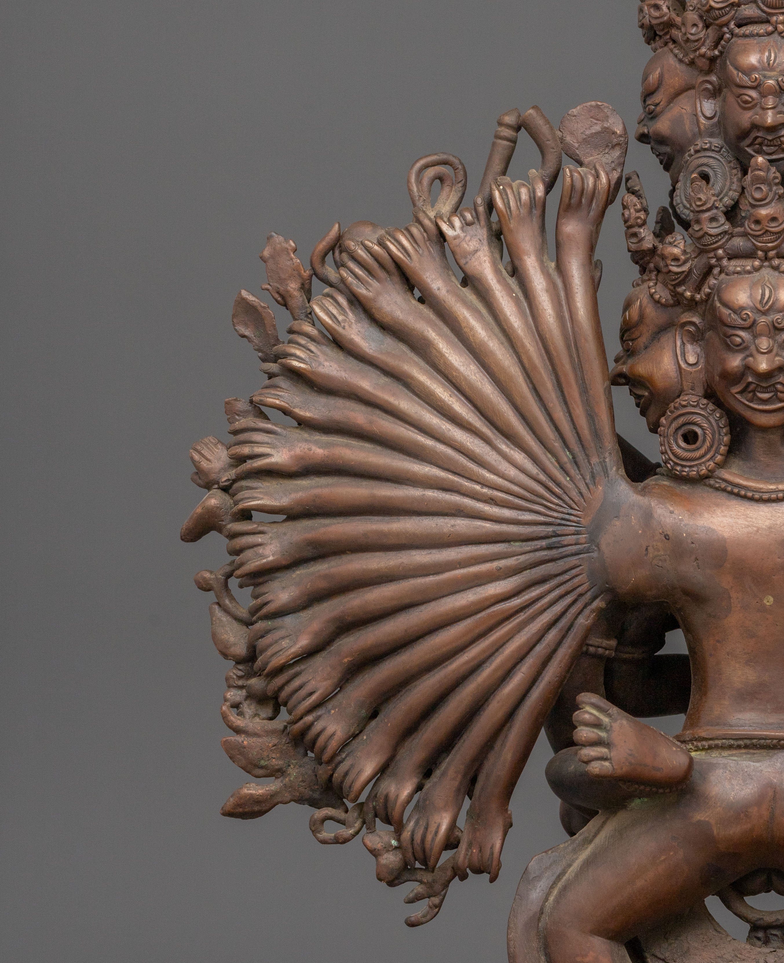 Heruka Chakrasamvara Sculpture | Oxidized Copper Masterpiece