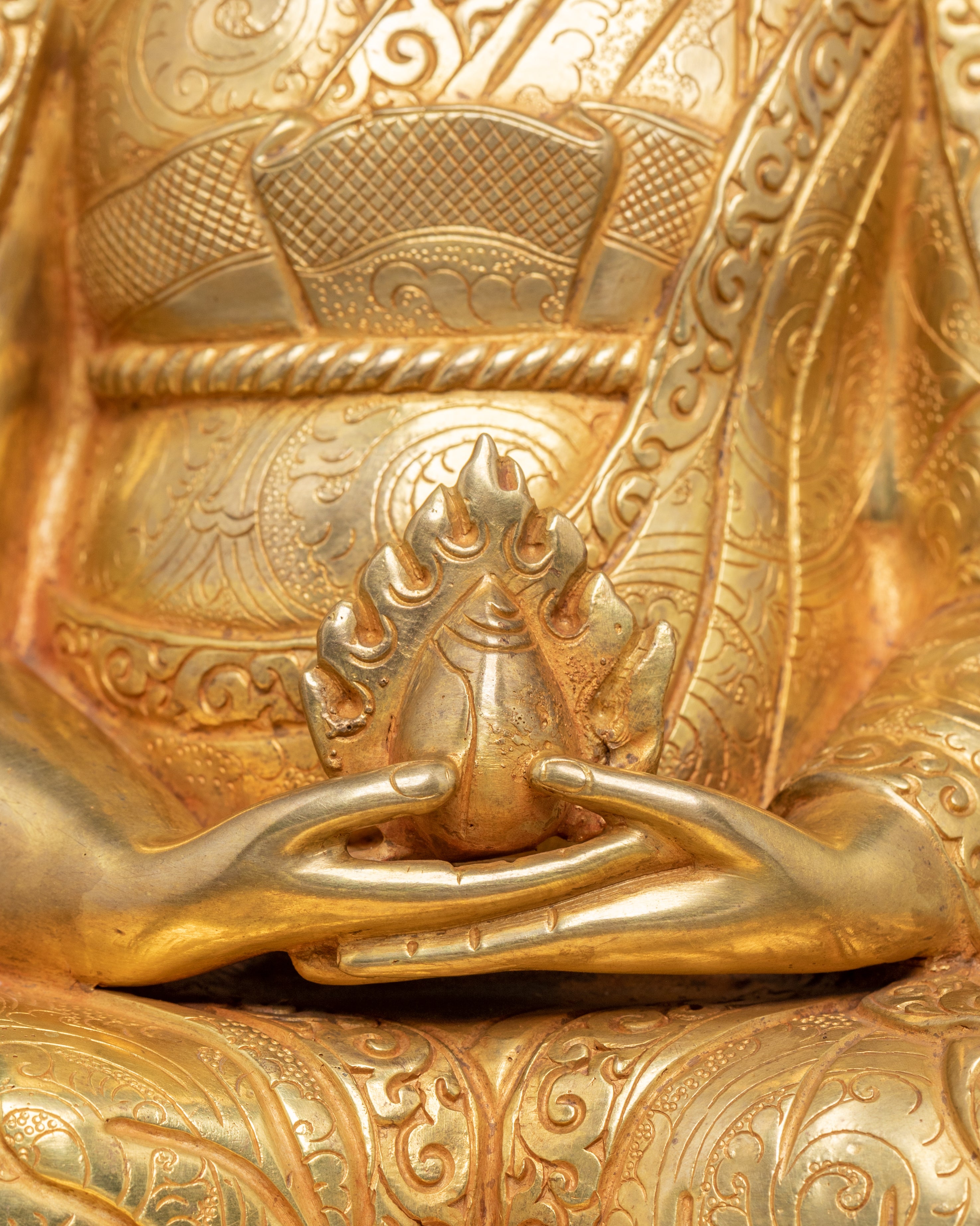 Kagyu Masters Statue Set | Marpha, Milarepa, & Gampopa Copper Sculptures